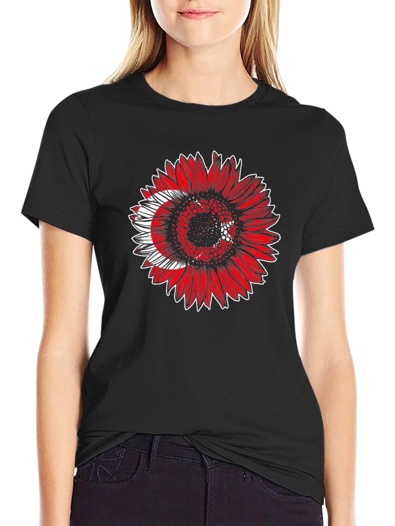 Turkey Flag Sunflower T-Shirt