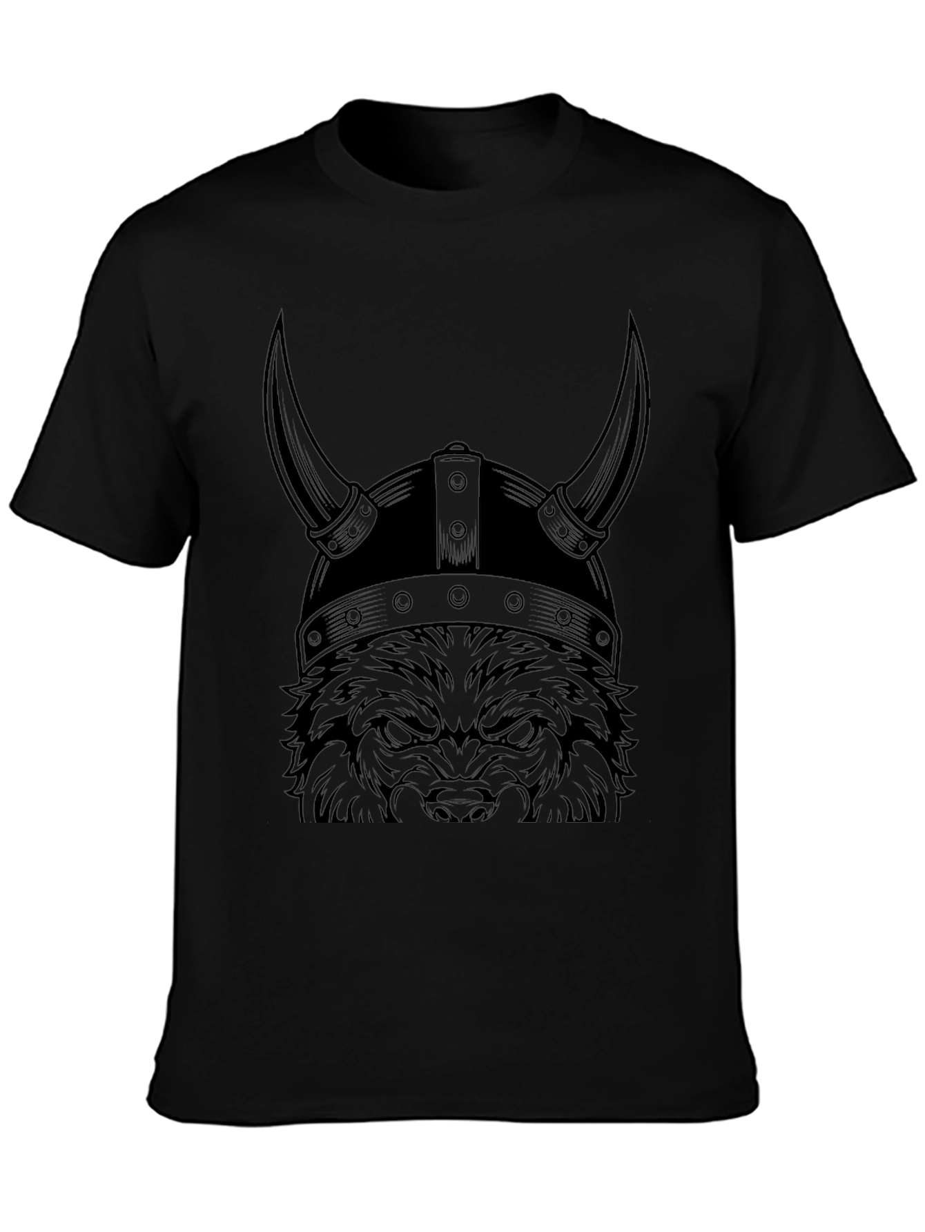 Viking Wolf Graphic Tee - Mens Black T-Shirt
