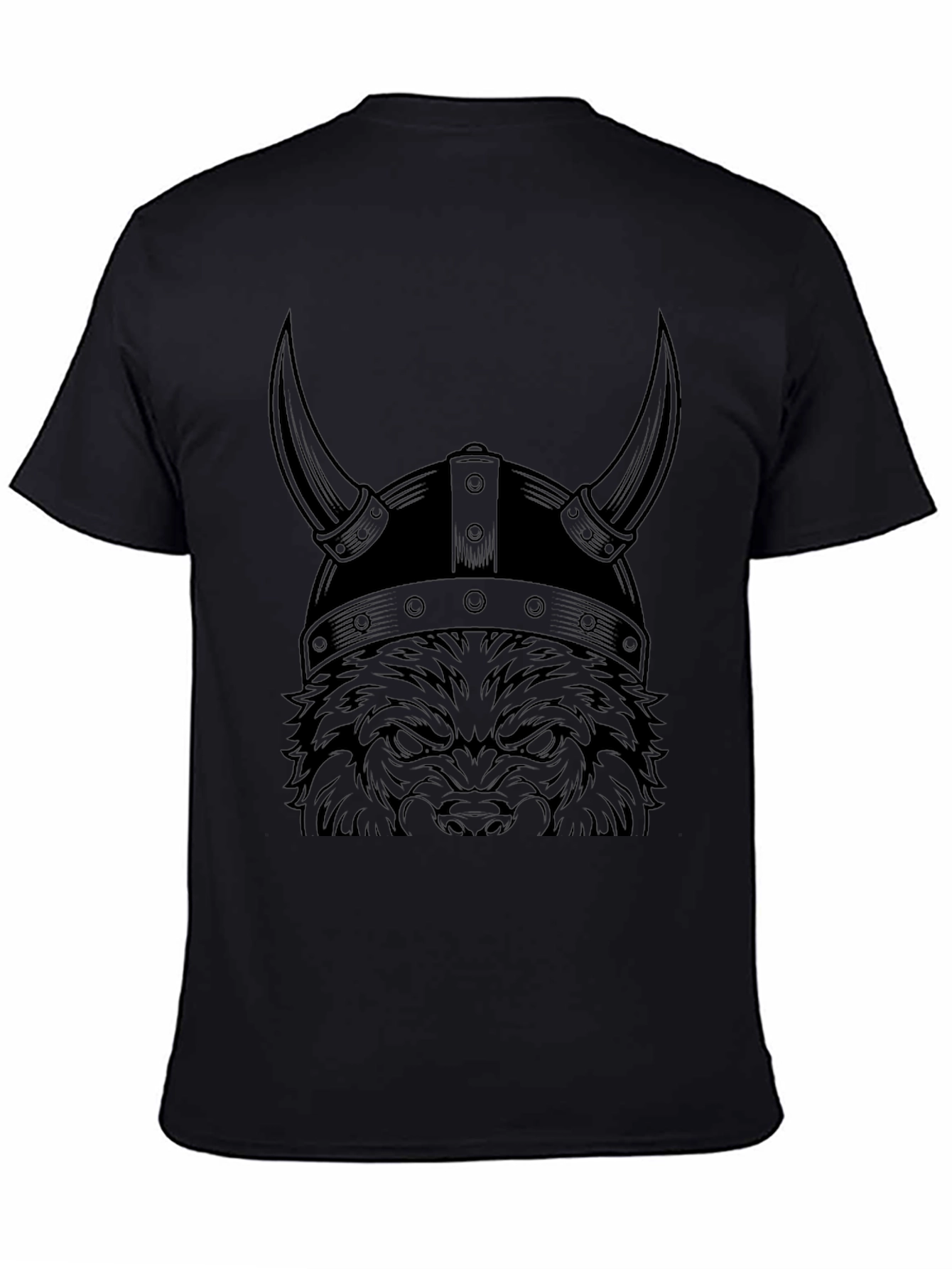 Viking Wolf Graphic Tee - Mens Black T-Shirt