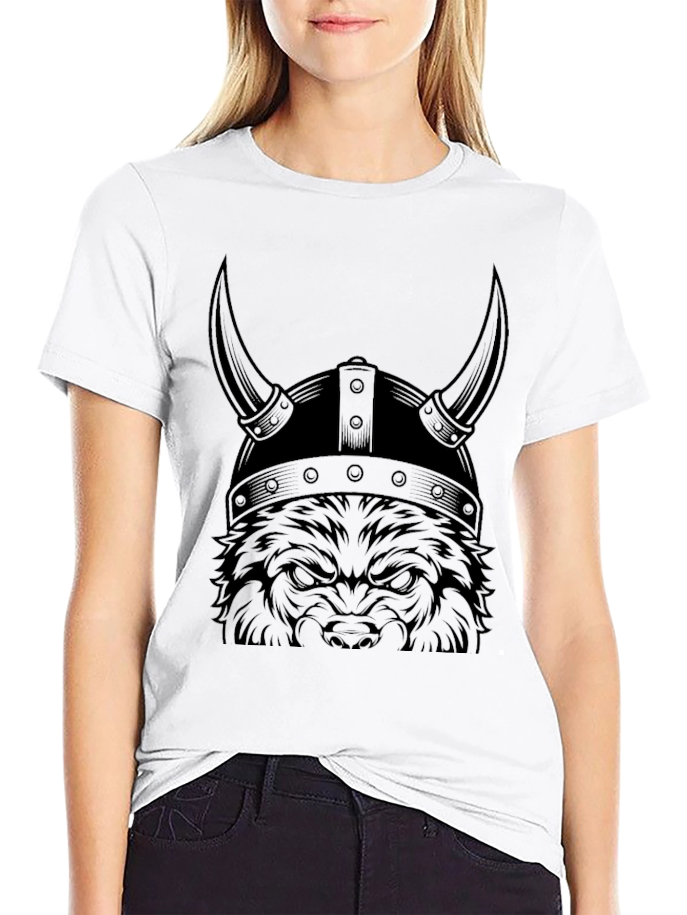 Viking Wolf Graphic Tee - Mens Black T-Shirt