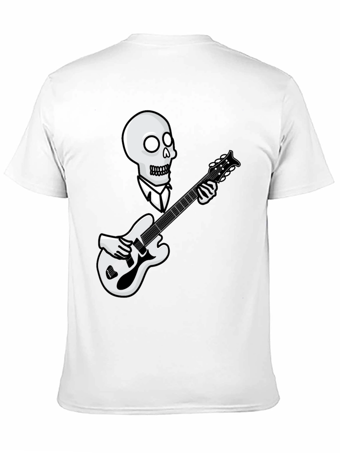 Skull Guitarist Graphic Tee - Black