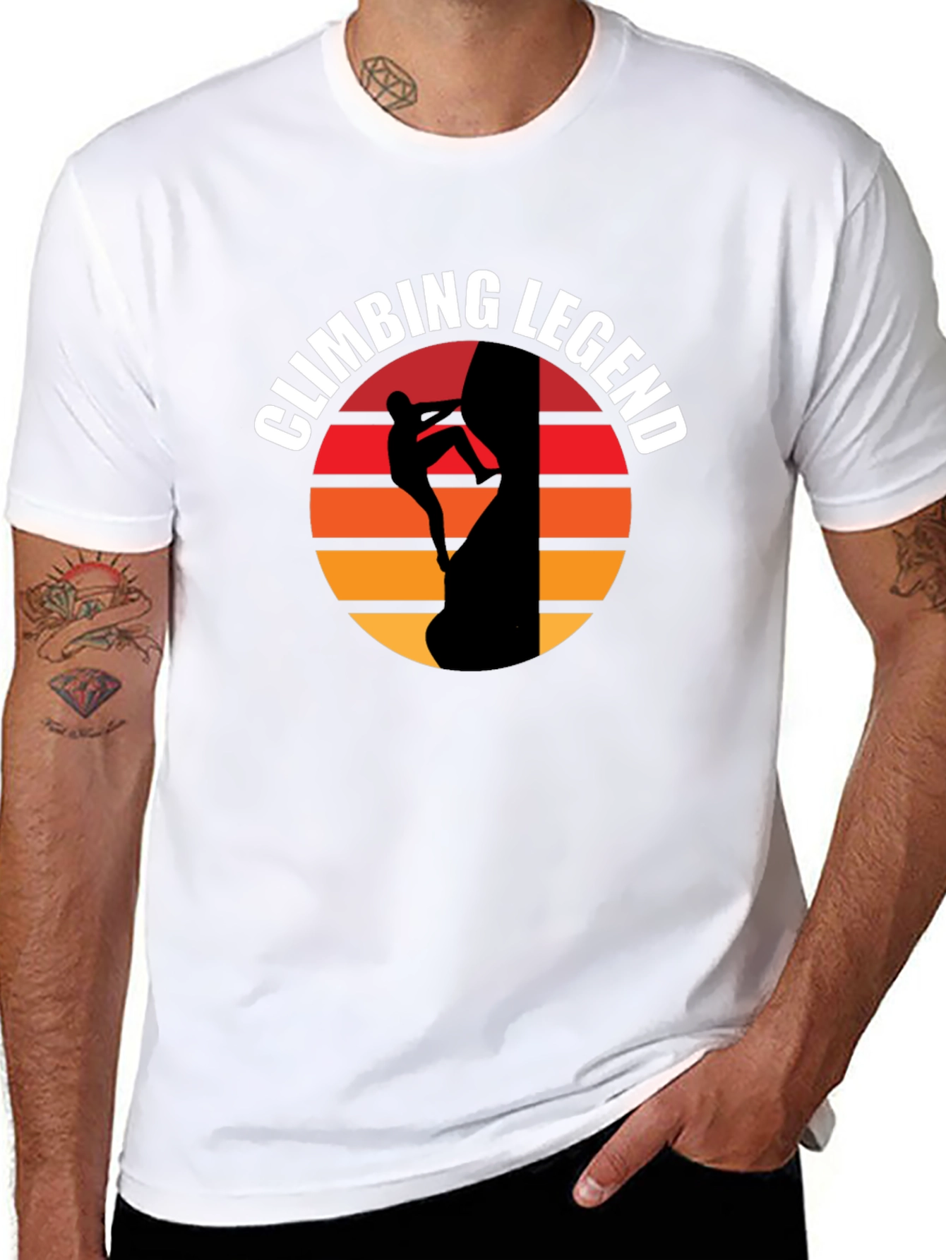 Climbing Legend Black Graphic Tee