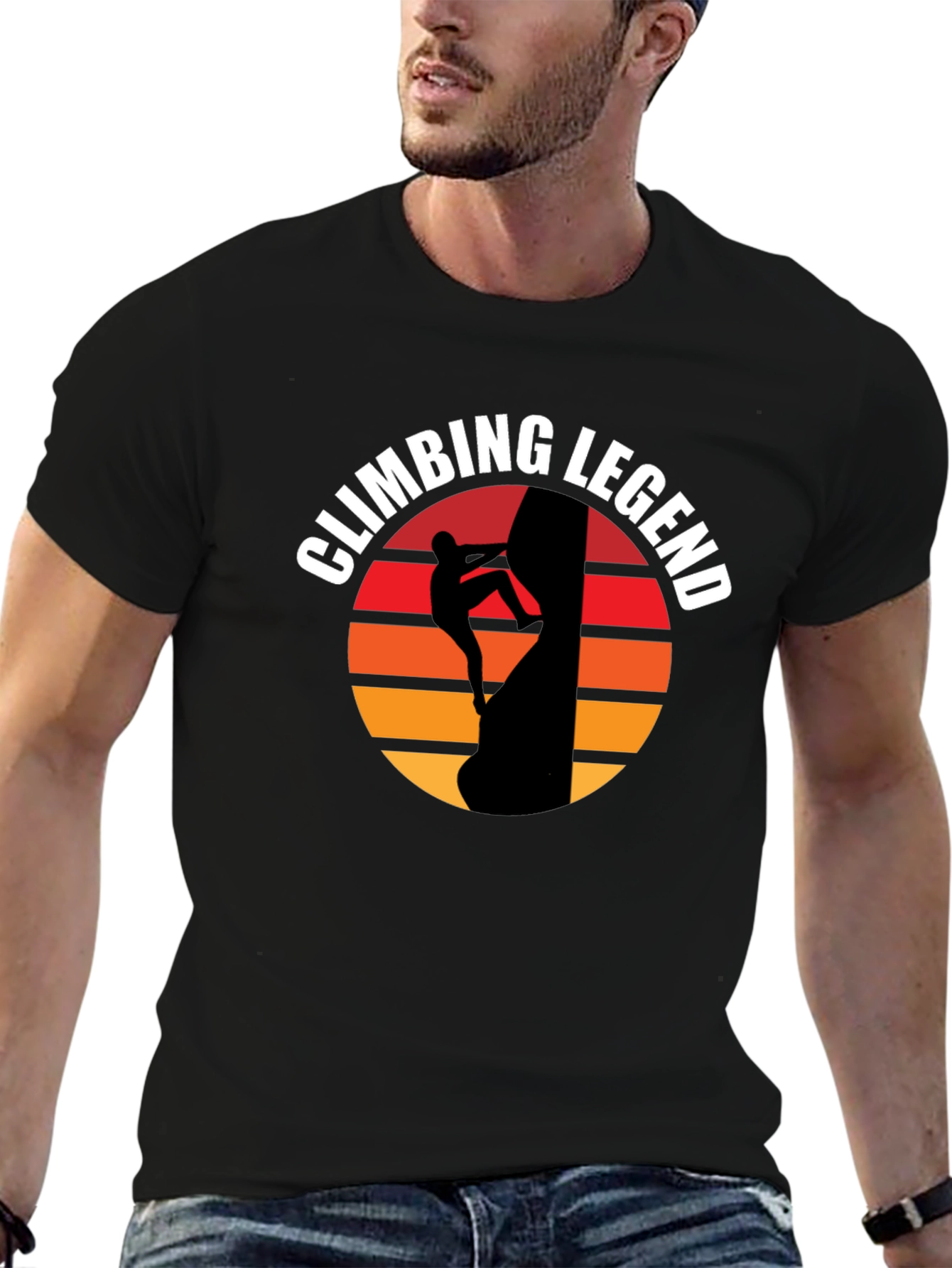 Climbing Legend Black Graphic Tee
