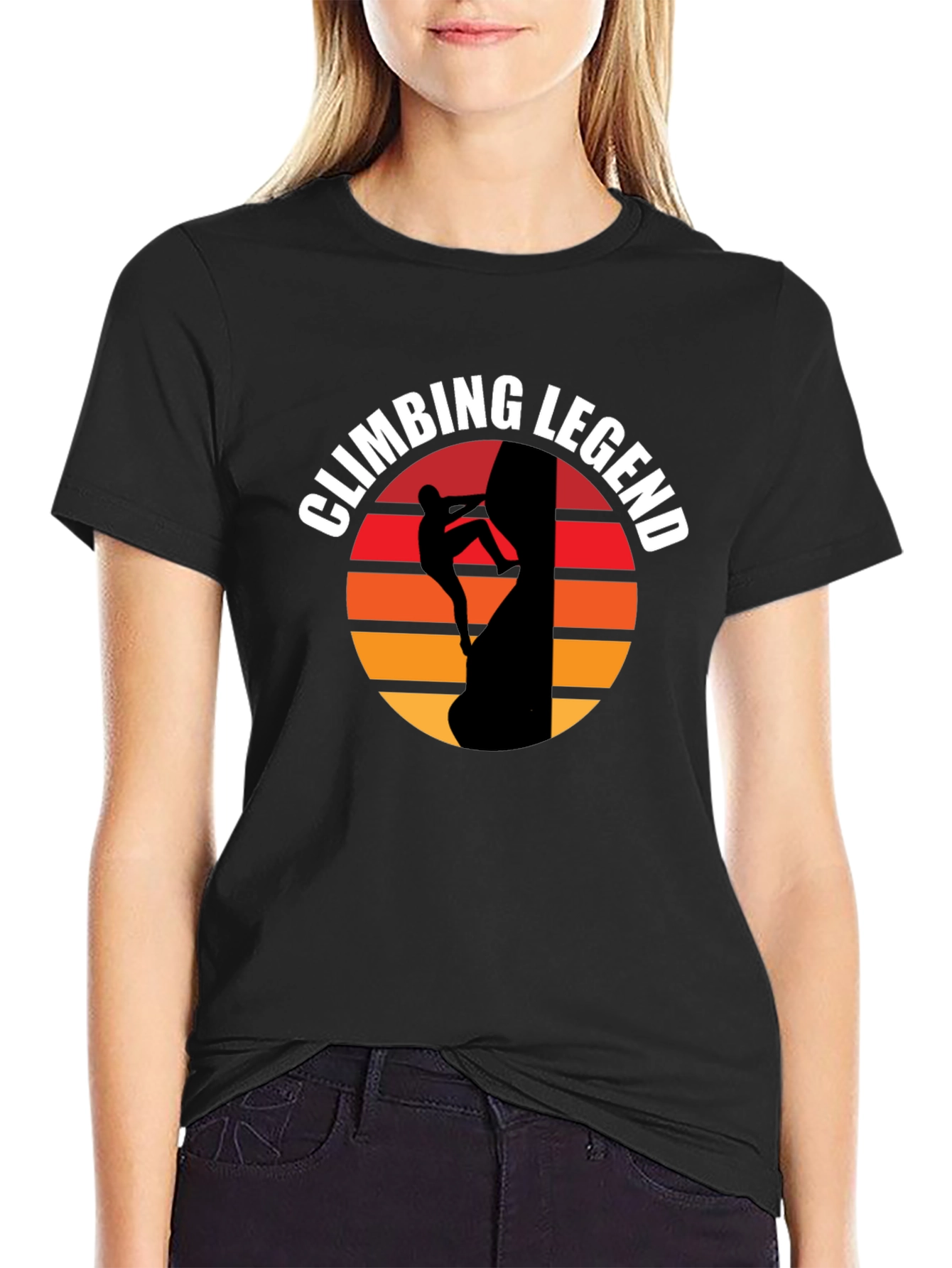 Climbing Legend Black Graphic Tee