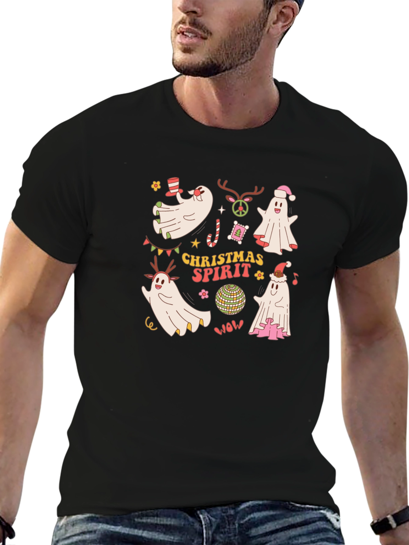Christmas Spirit Ghost Graphic Tee
