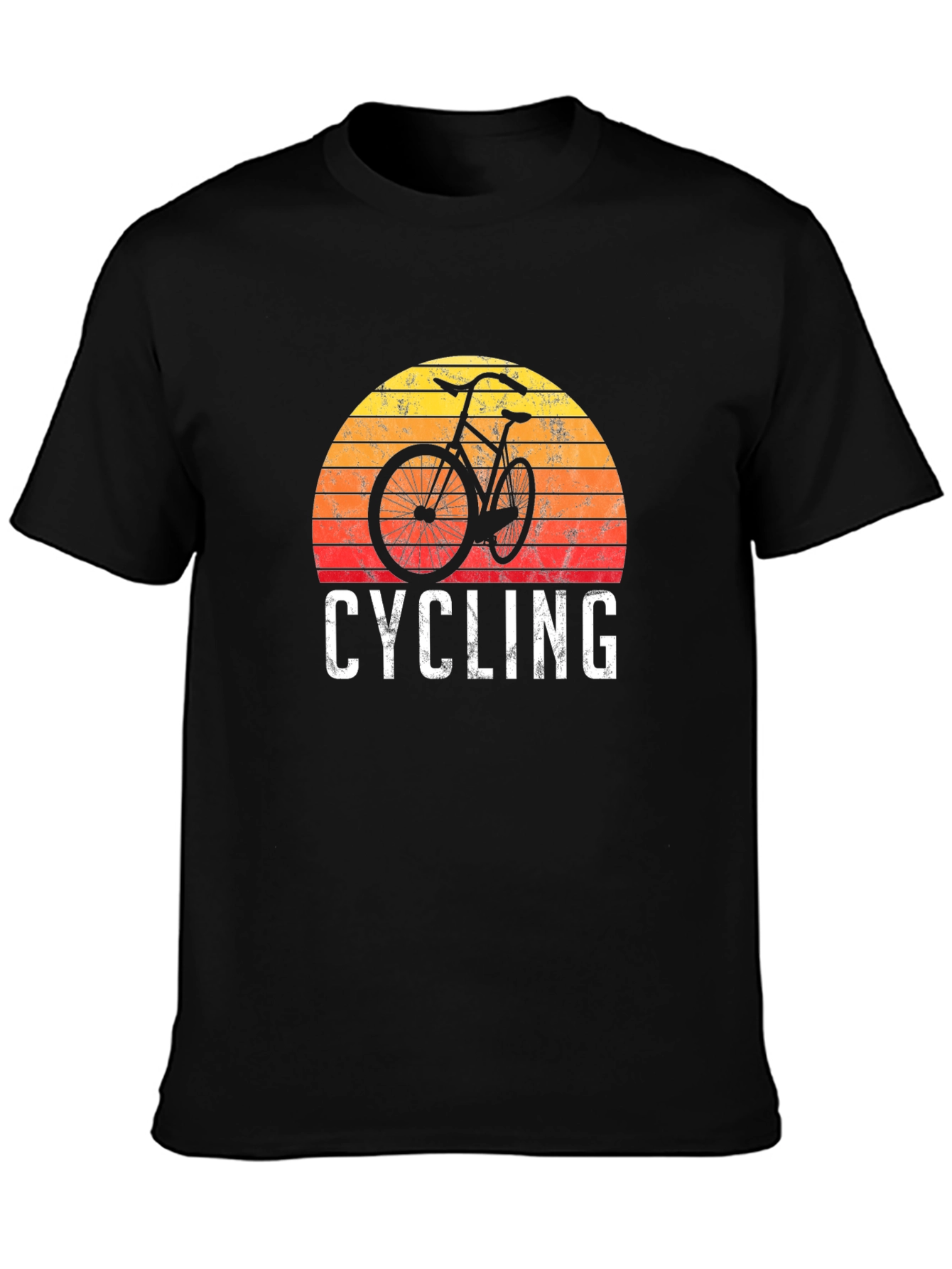 Cycling Sunset Graphic T-Shirt