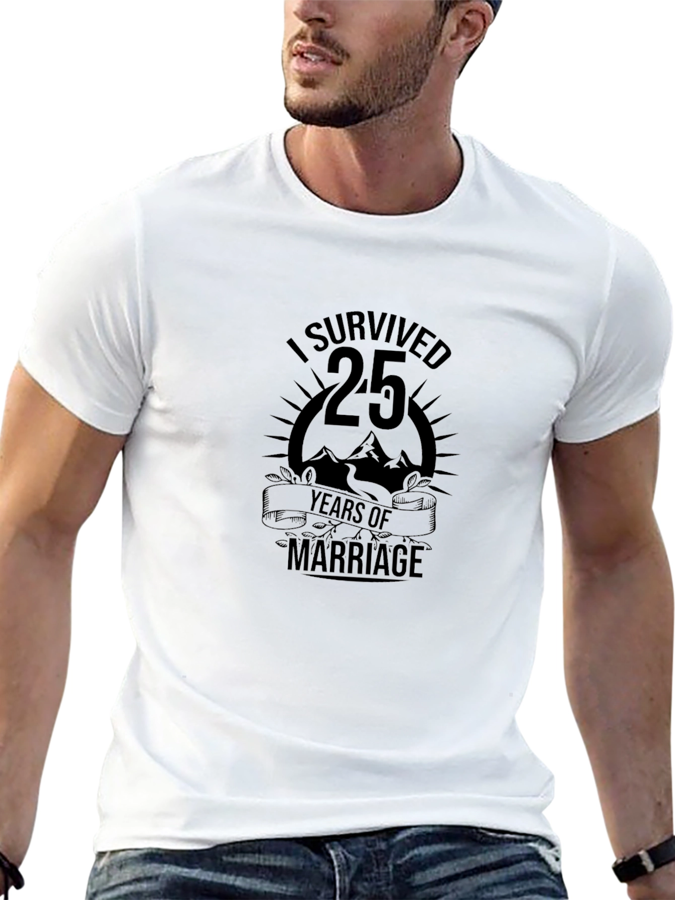 I Survived 25 Years of Marriage Anniversary T-Shirt