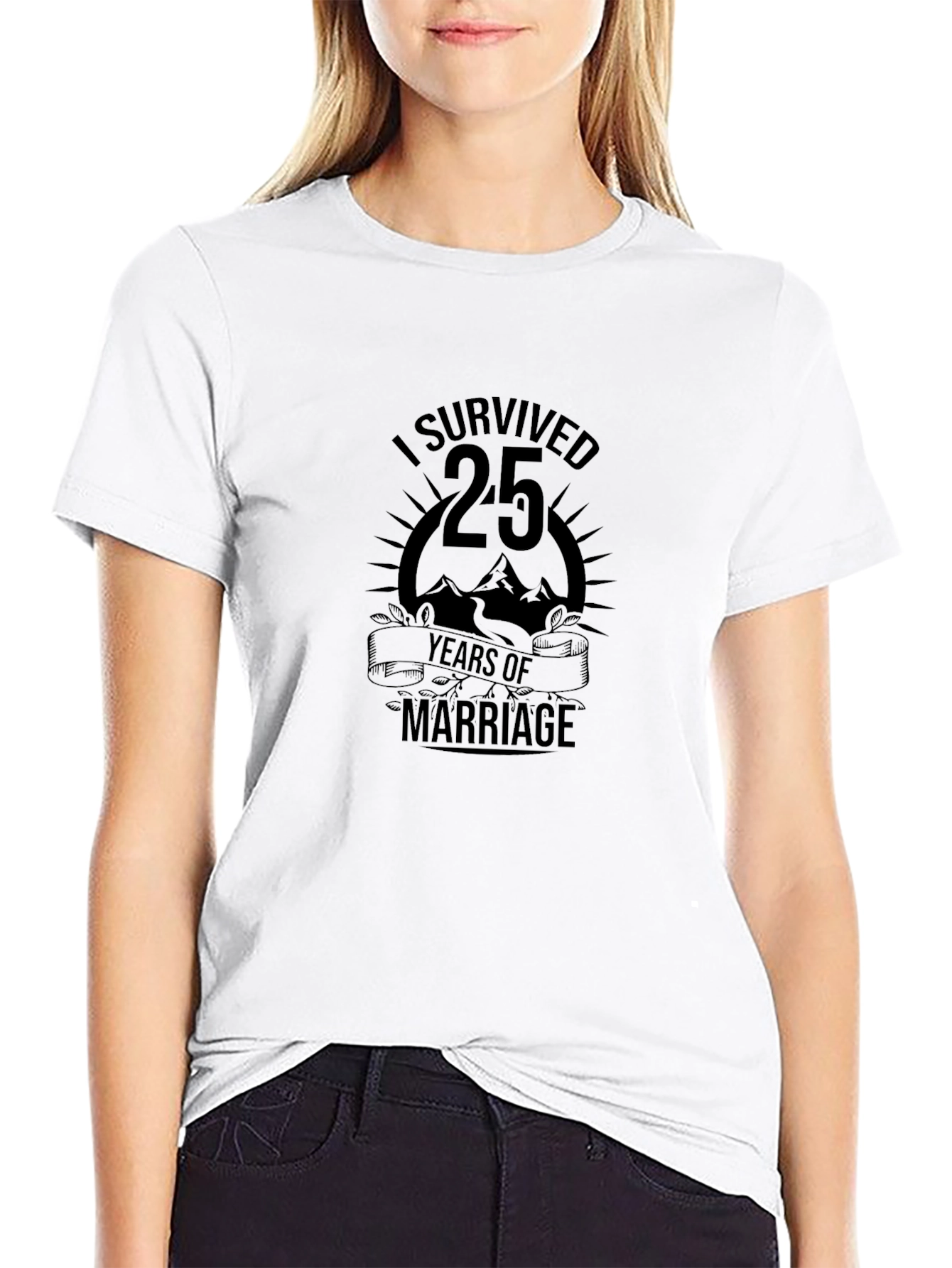 I Survived 25 Years of Marriage Anniversary T-Shirt