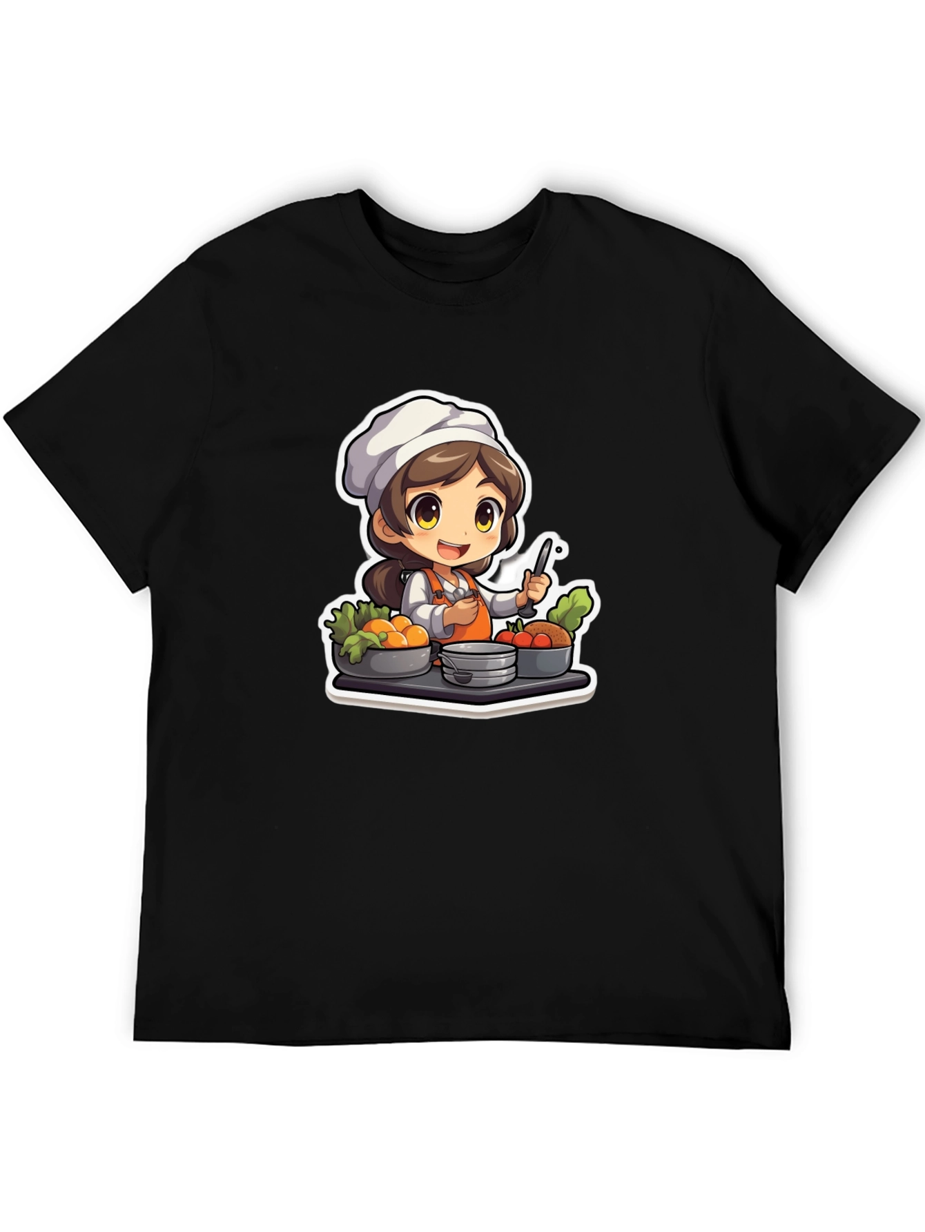 Chef Character Graphic T-Shirt - Cute Cook Design