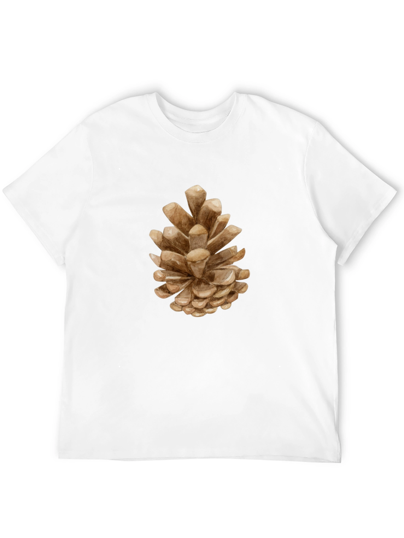 Pine Cone Graphic Tee - Nature Inspired Black T-Shirt