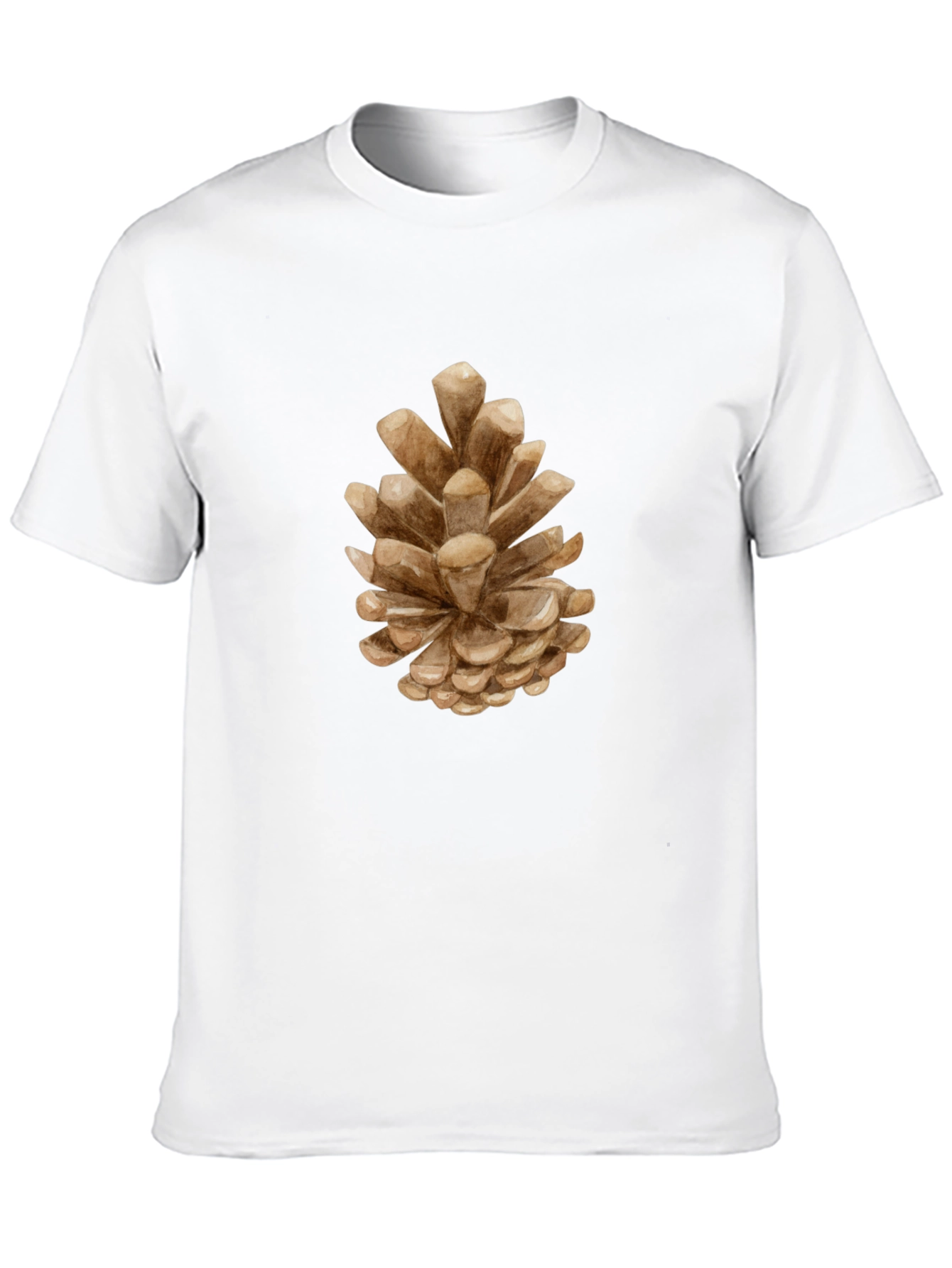 Pine Cone Graphic Tee - Nature Inspired Black T-Shirt
