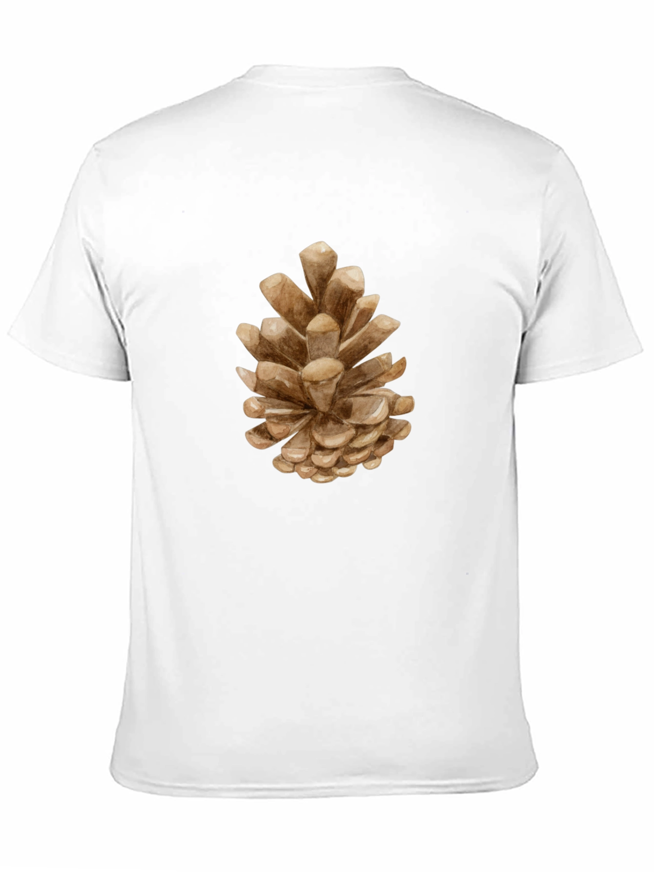 Pine Cone Graphic Tee - Nature Inspired Black T-Shirt