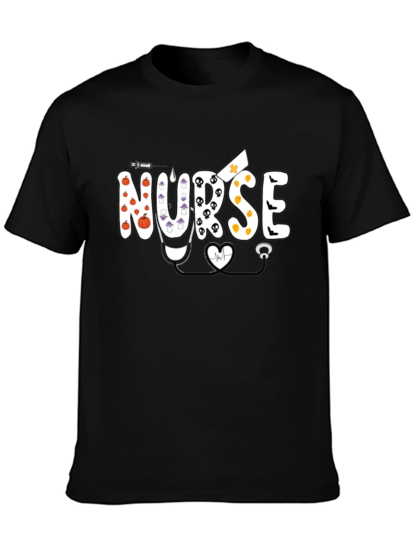 Halloween Nurse Graphic T-Shirt