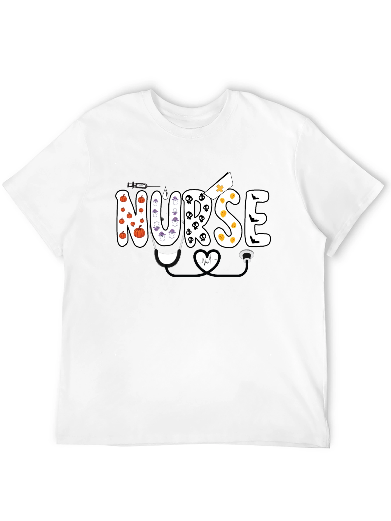 Halloween Nurse Graphic T-Shirt