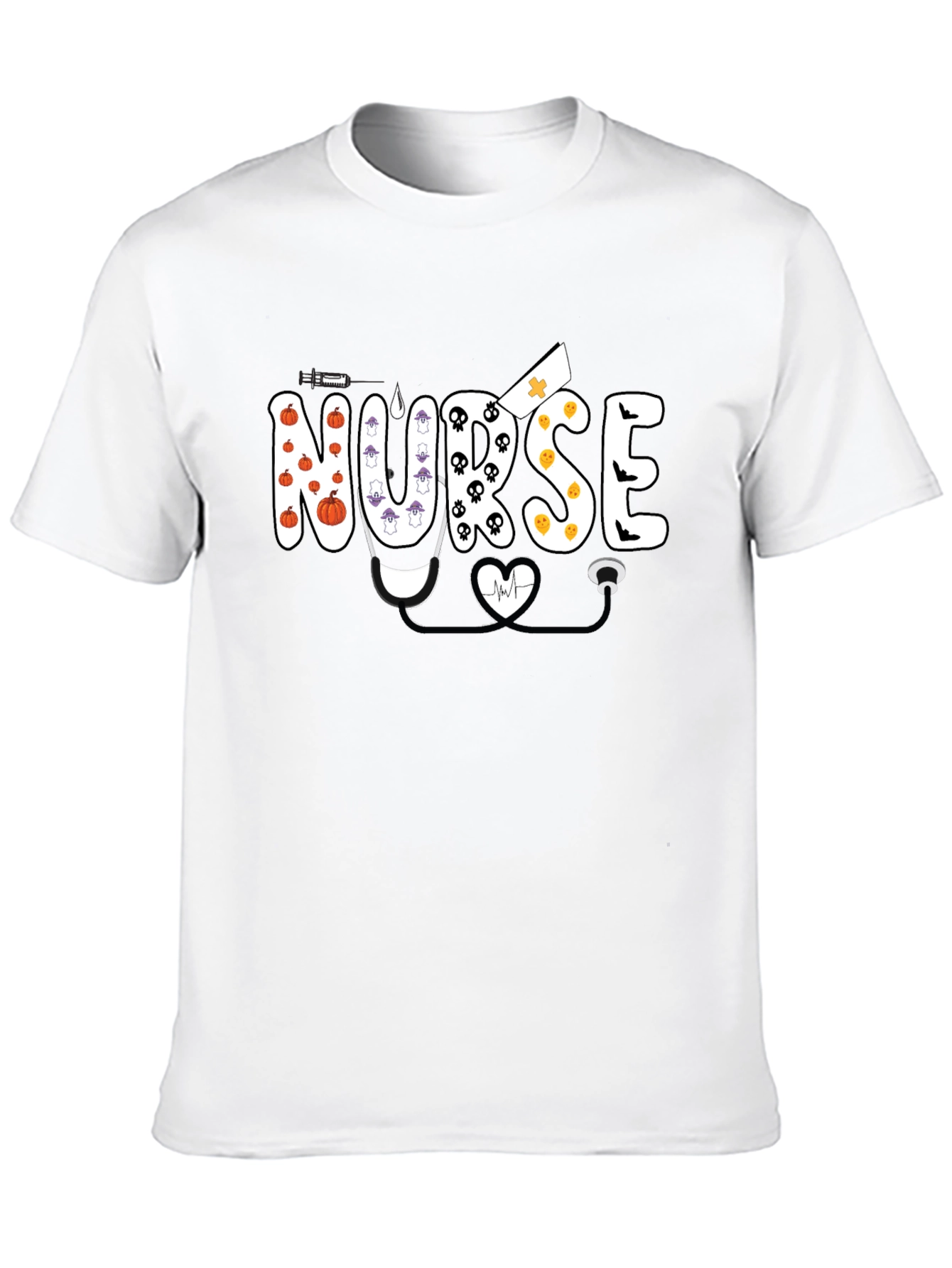 Halloween Nurse Graphic T-Shirt