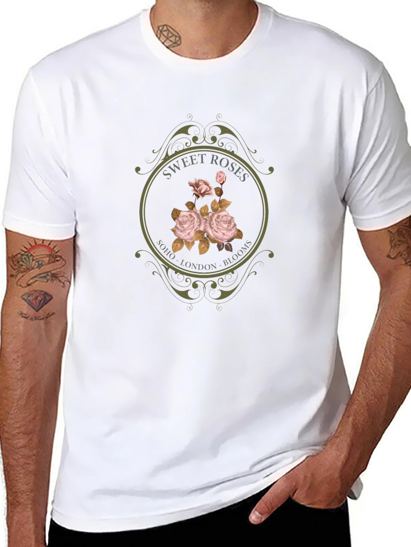 Sweet Roses Graphic Tee - Soho London Blooms