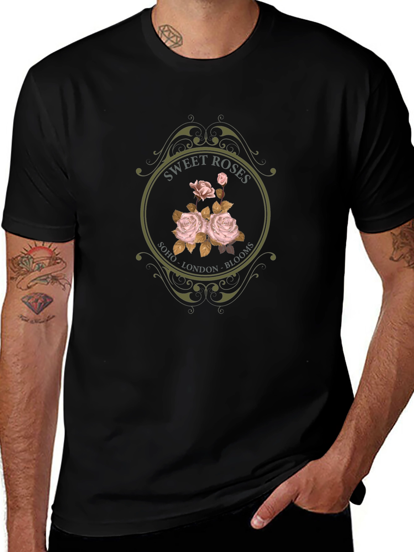 Sweet Roses Graphic Tee - Soho London Blooms