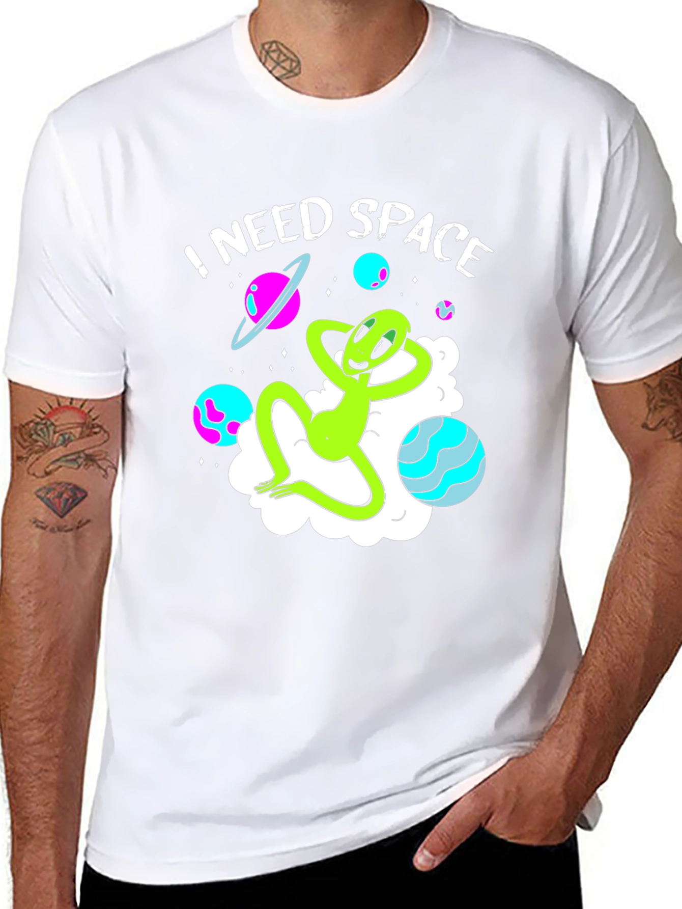 I Need Space Alien Graphic T-Shirt