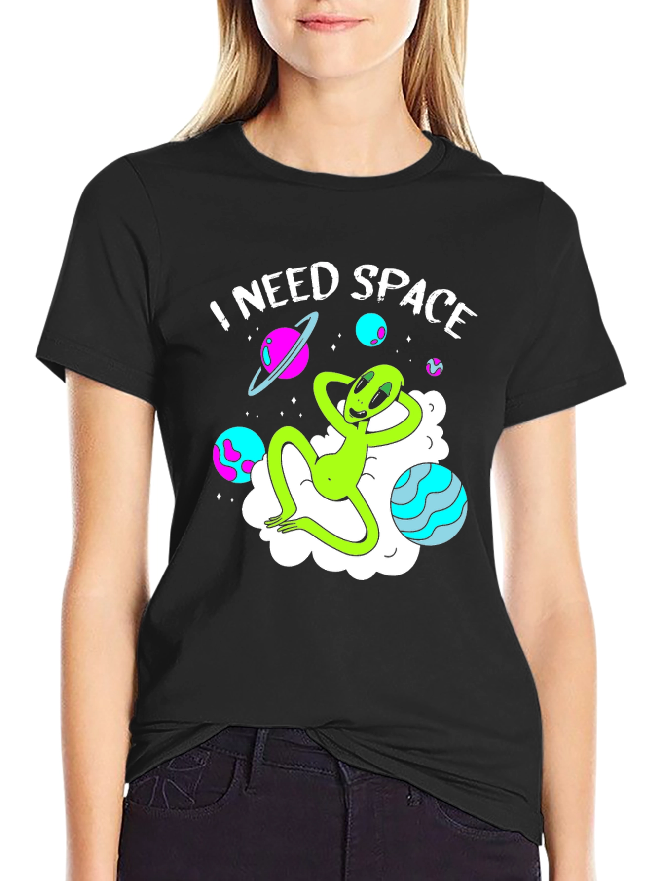 I Need Space Alien Graphic T-Shirt