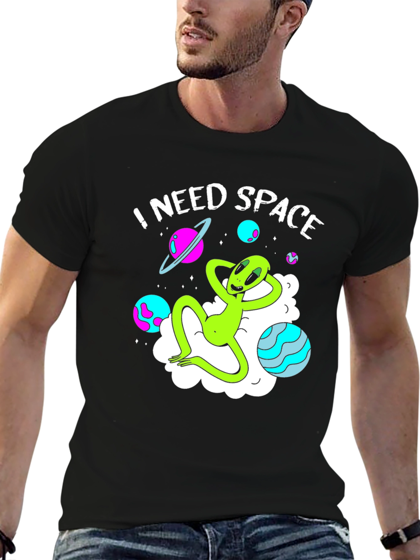 I Need Space Alien Graphic T-Shirt