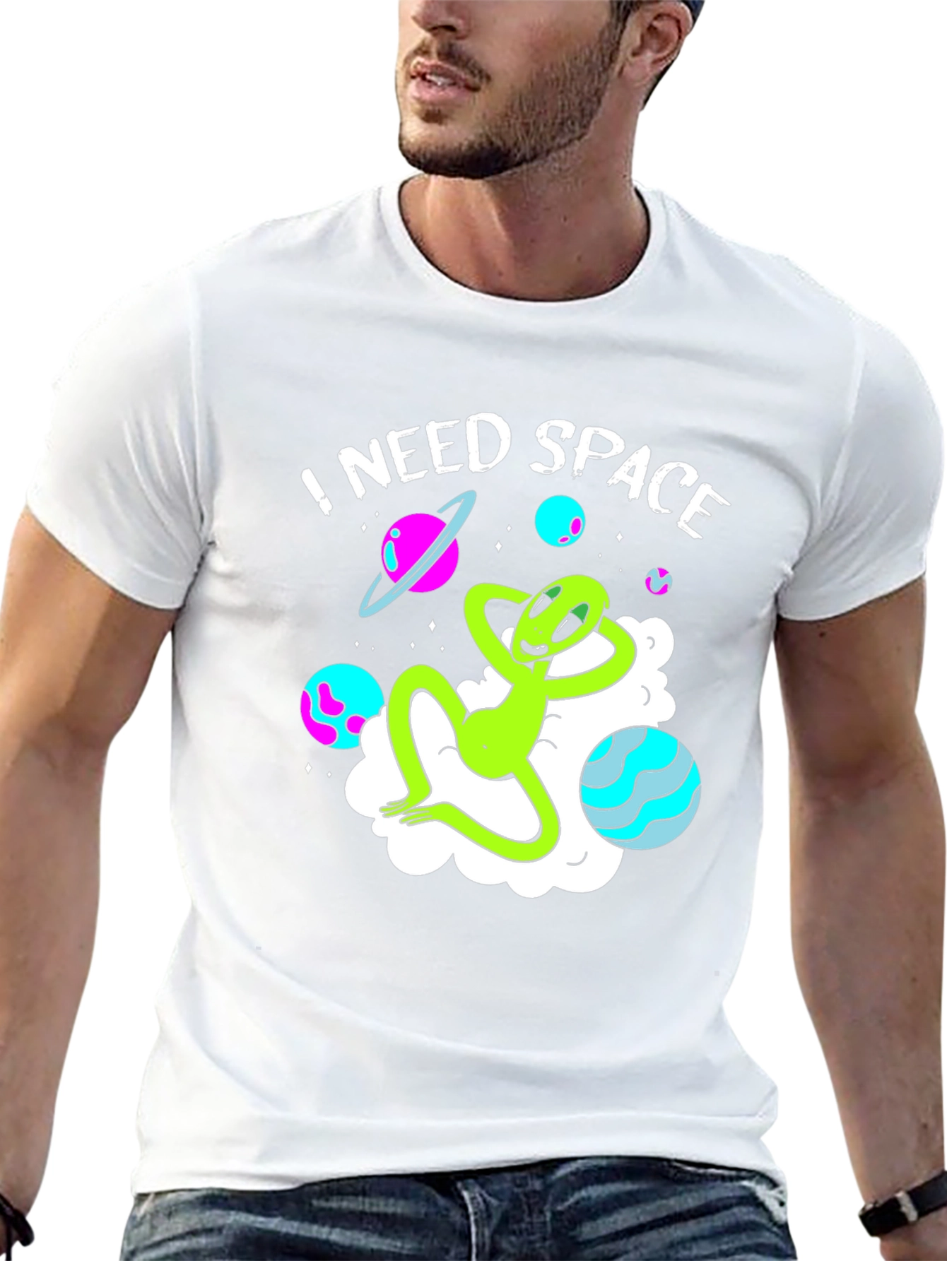 I Need Space Alien Graphic T-Shirt