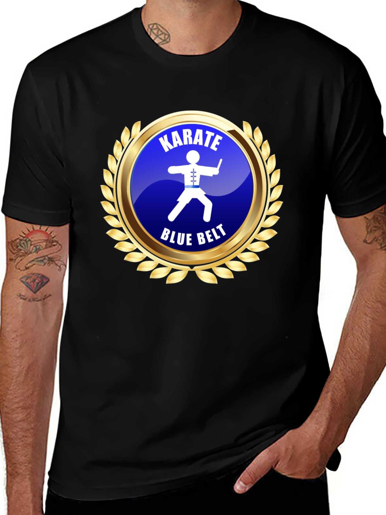 Karate Blue Belt T-Shirt Martial Arts Training