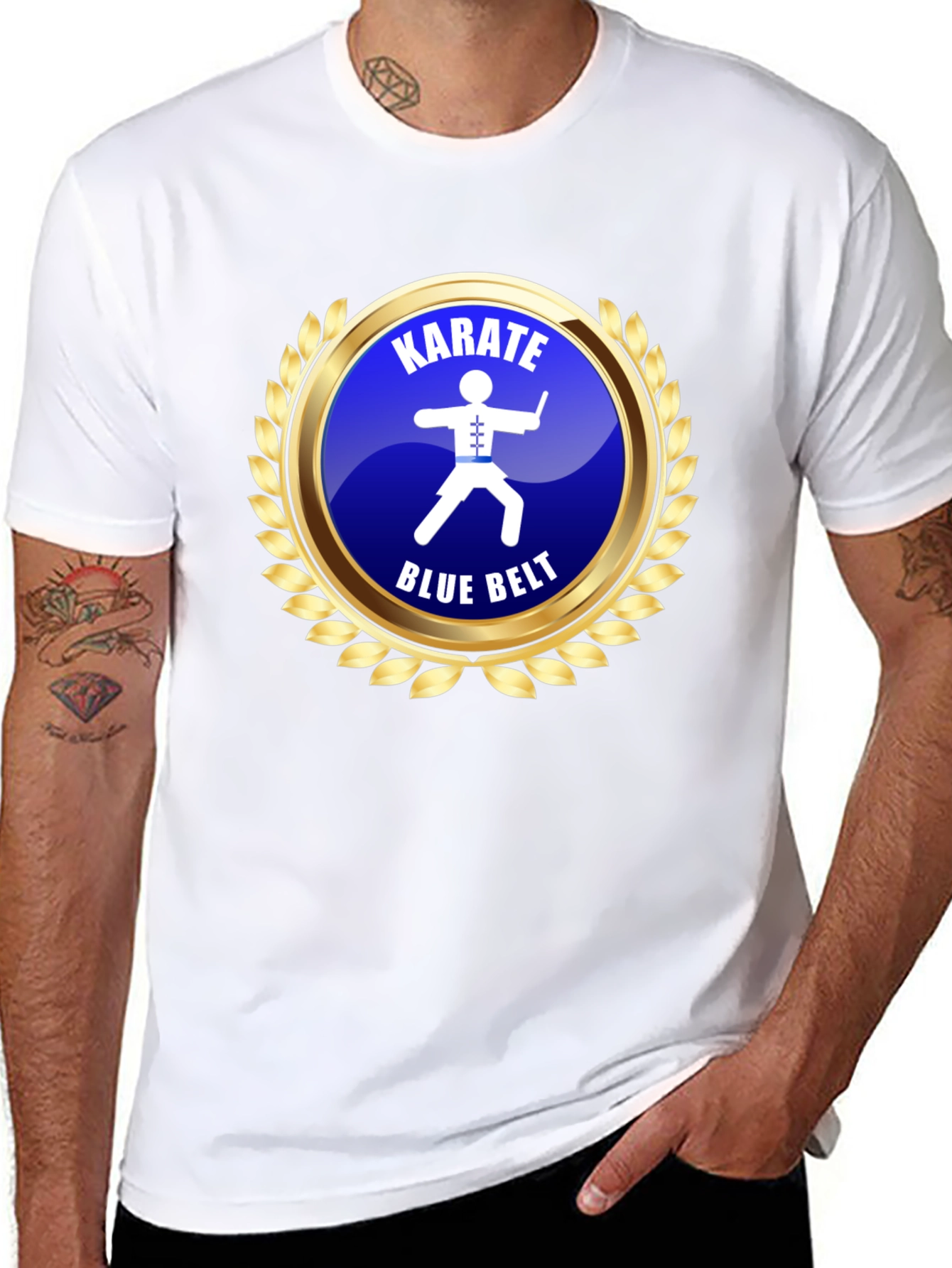 Karate Blue Belt T-Shirt Martial Arts Training