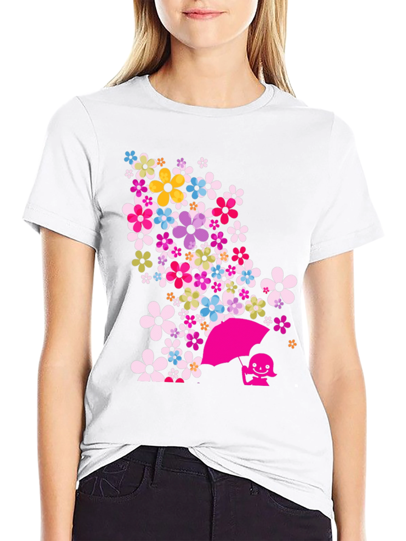 Floral Umbrella Graphic Tee