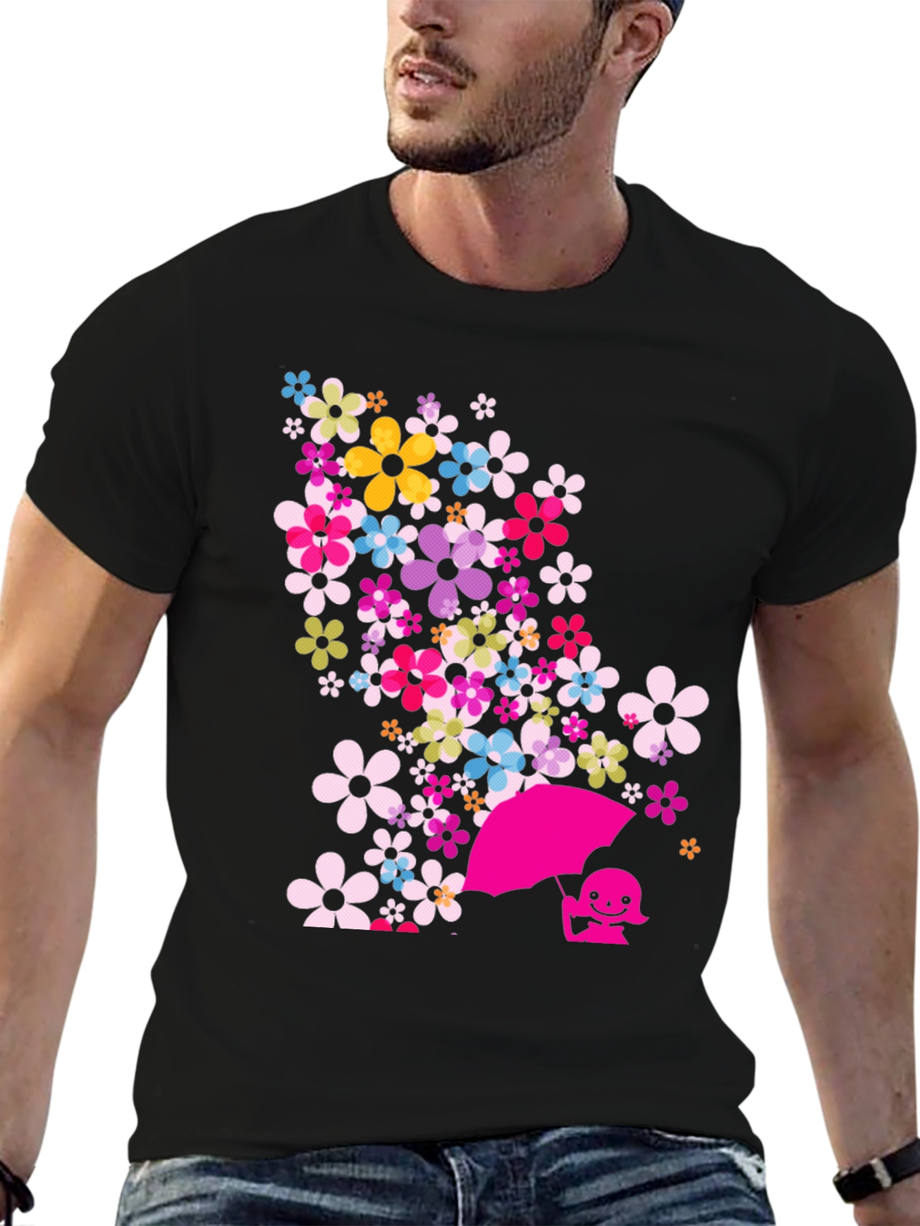 Floral Umbrella Graphic Tee