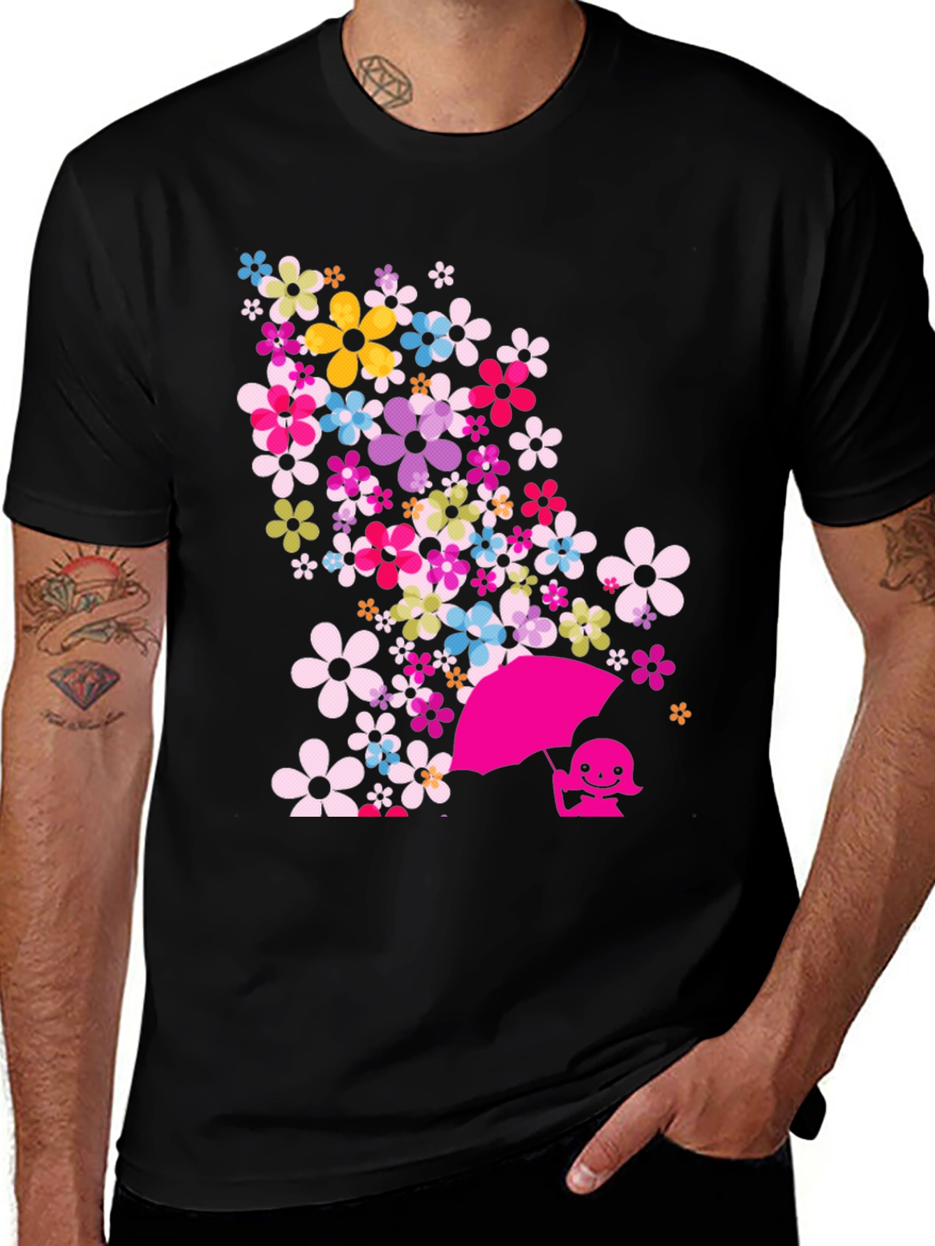 Floral Umbrella Graphic Tee