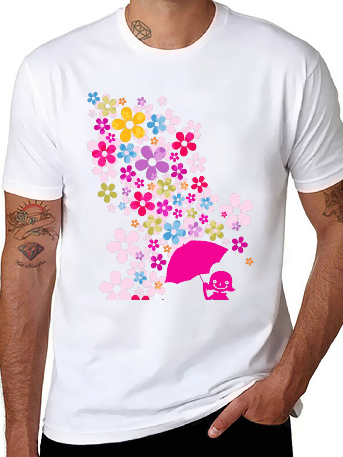 Floral Umbrella Graphic Tee