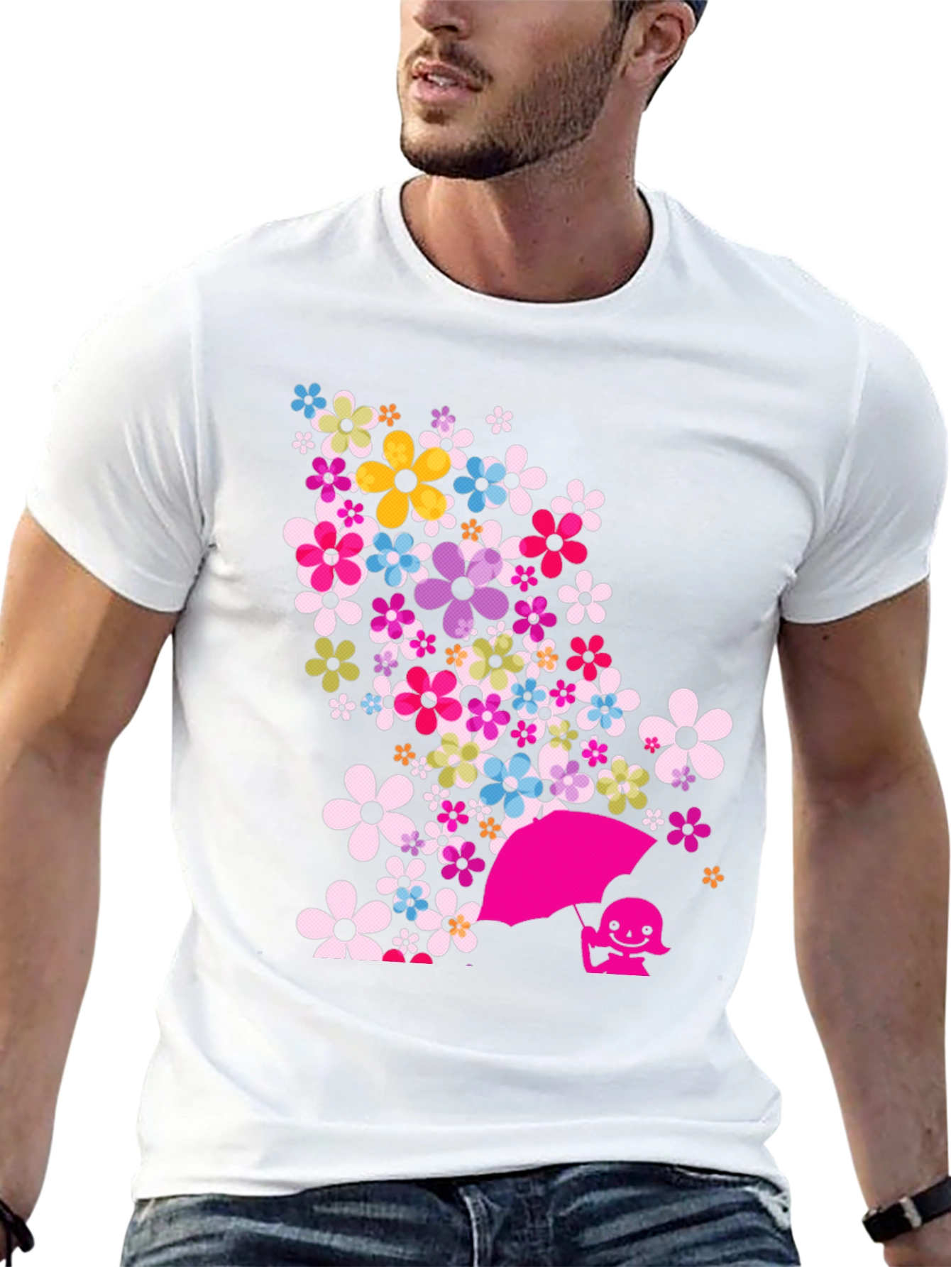 Floral Umbrella Graphic Tee
