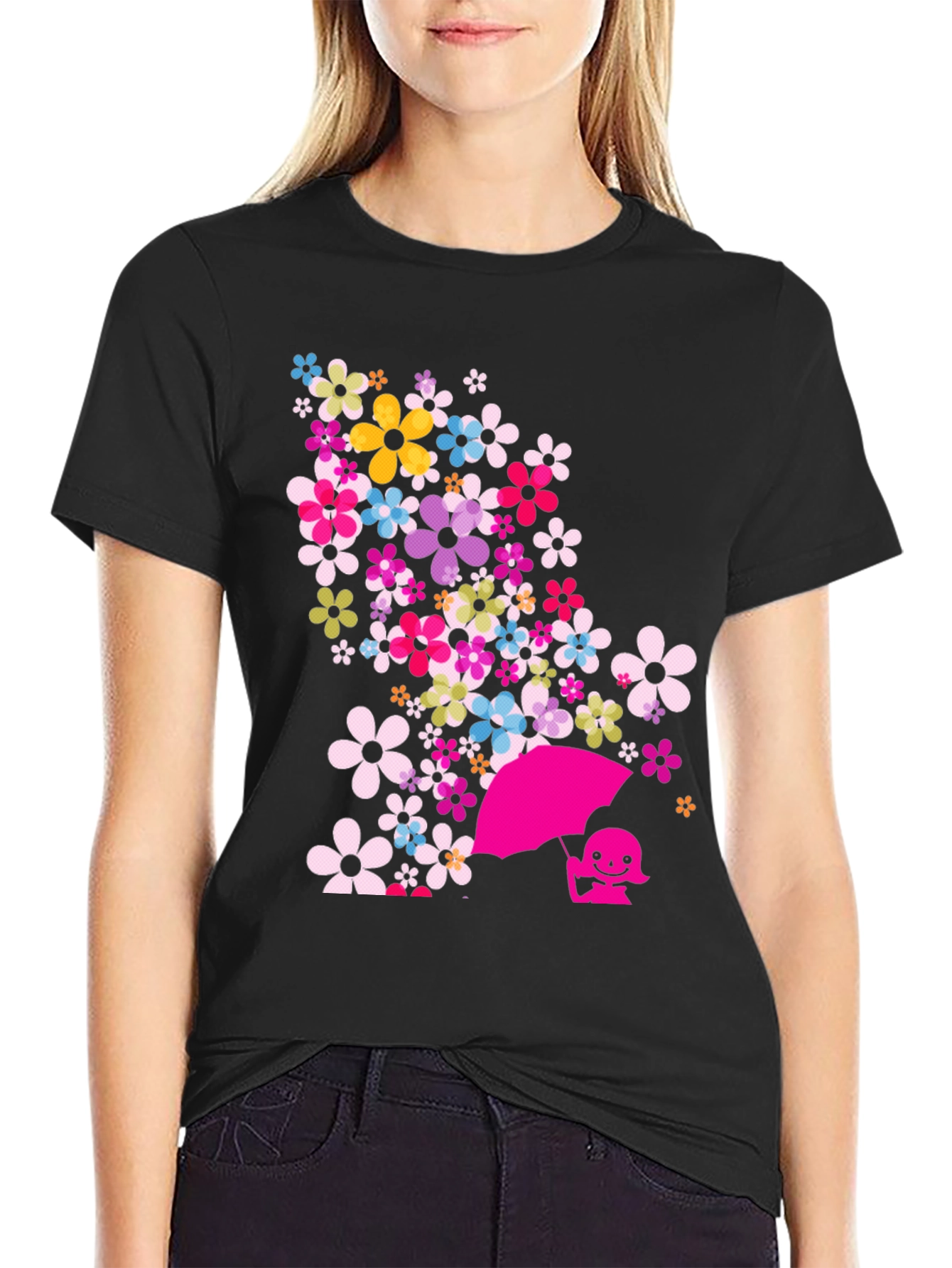 Floral Umbrella Graphic Tee