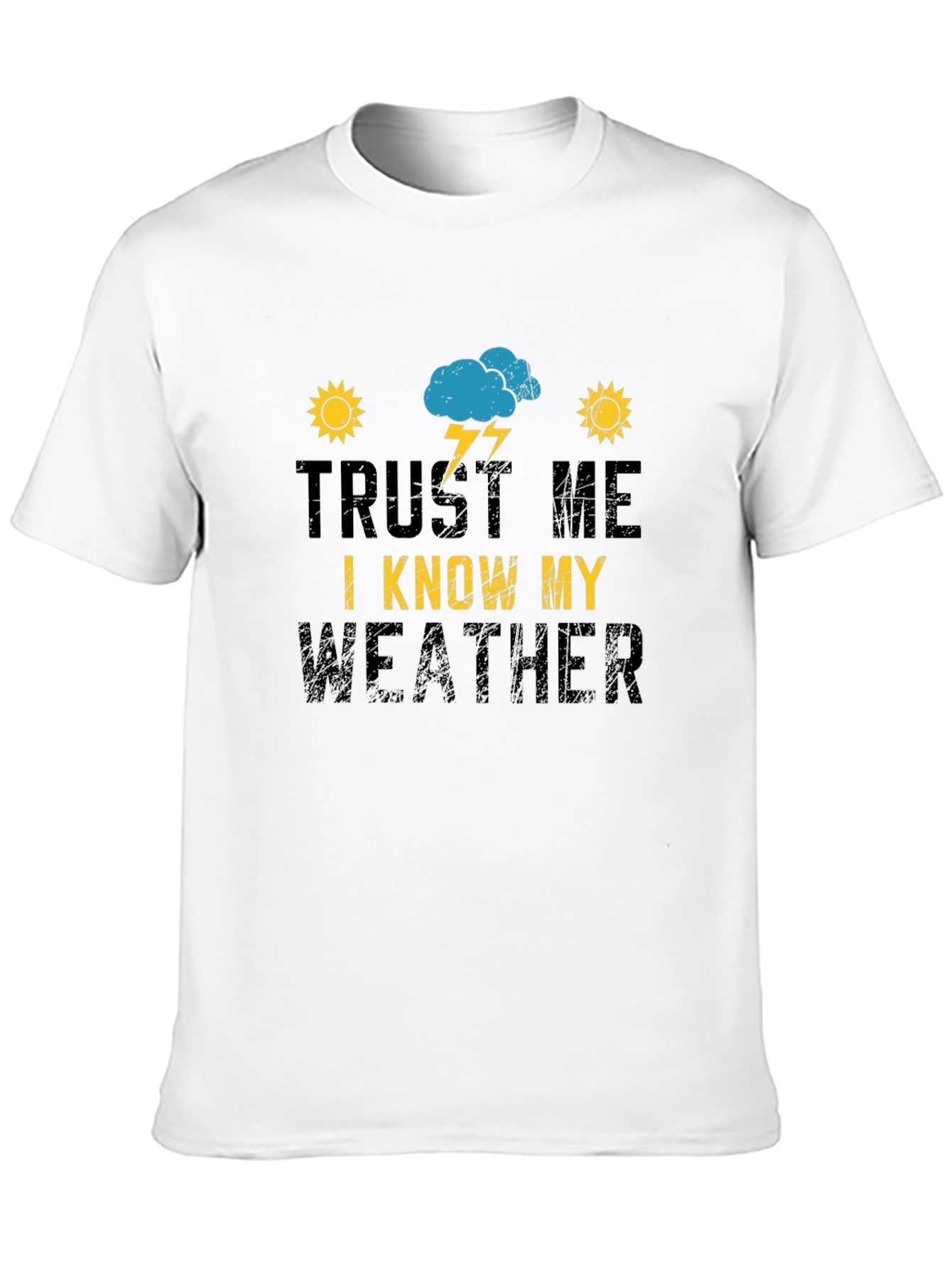 Trust Me I Know My Weather Black T-Shirt