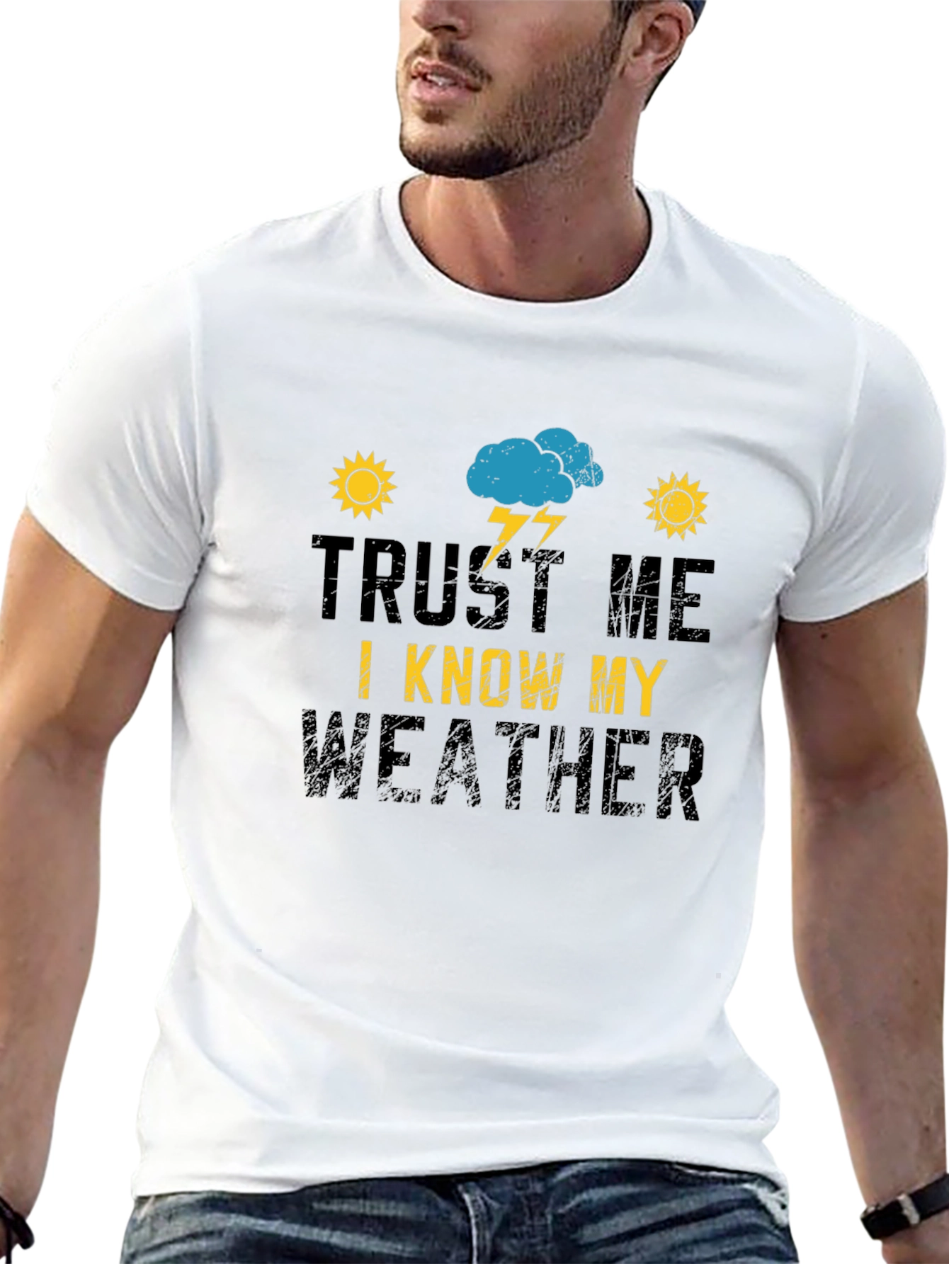 Trust Me I Know My Weather Black T-Shirt
