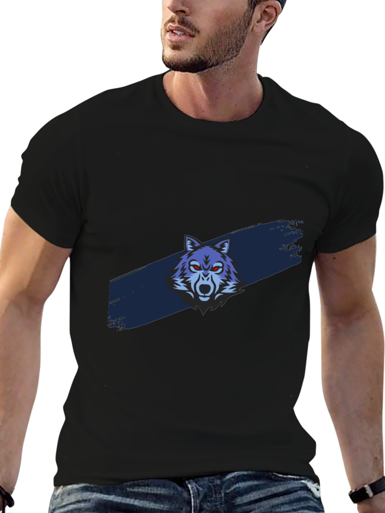 Wolf Graphic Tee - Mens Black T-Shirt