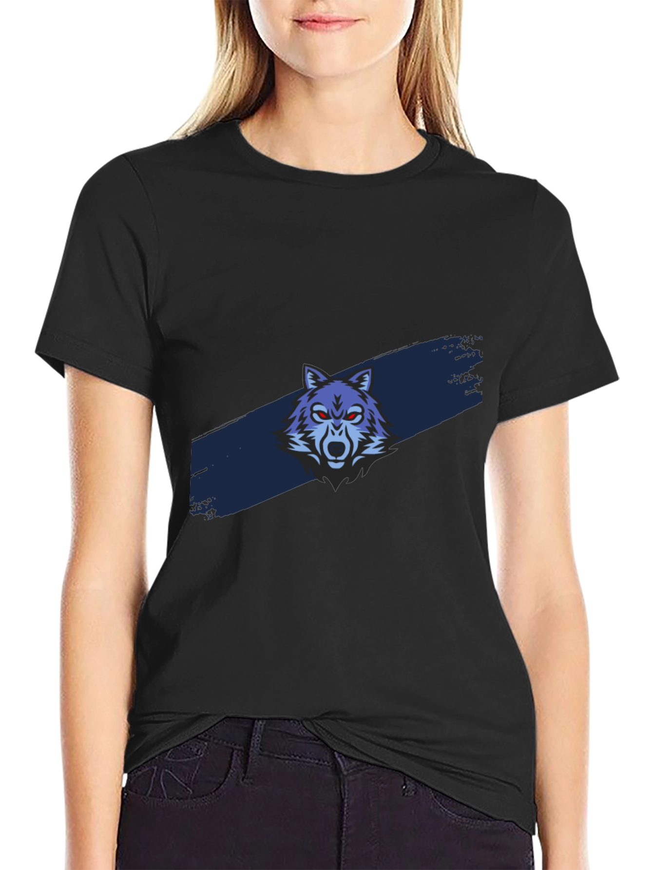 Wolf Graphic Tee - Mens Black T-Shirt