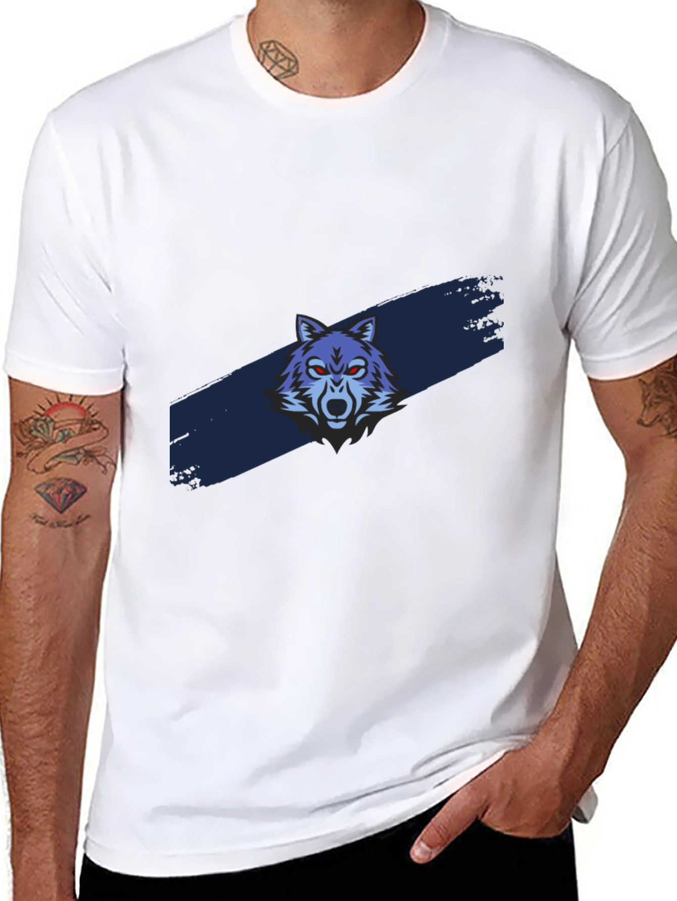 Wolf Graphic Tee - Mens Black T-Shirt