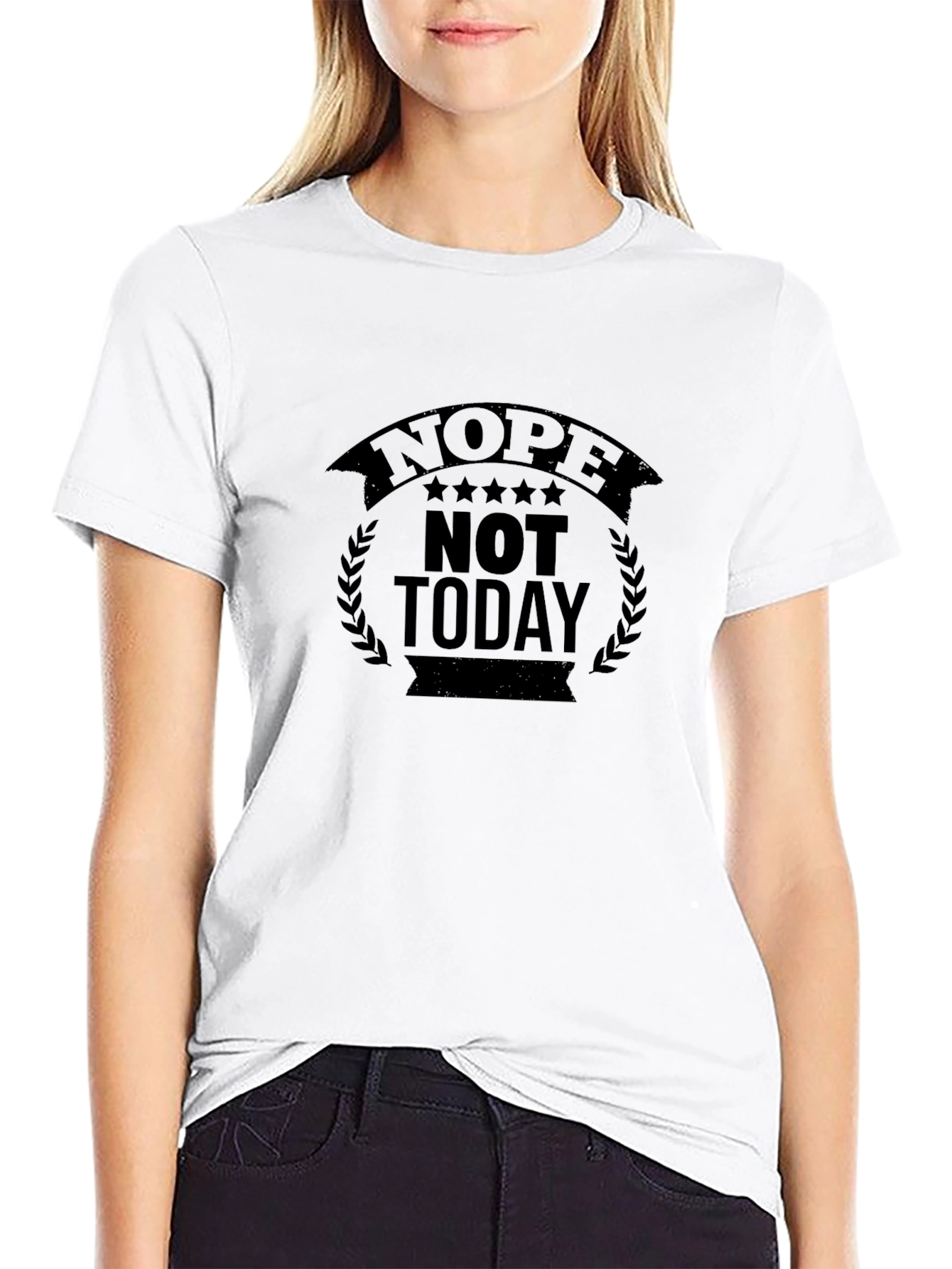 Nope Not Today Black Graphic Tee