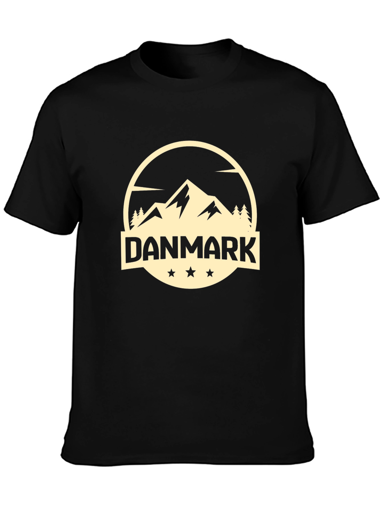 Danmark Mountain Graphic Tee - Black