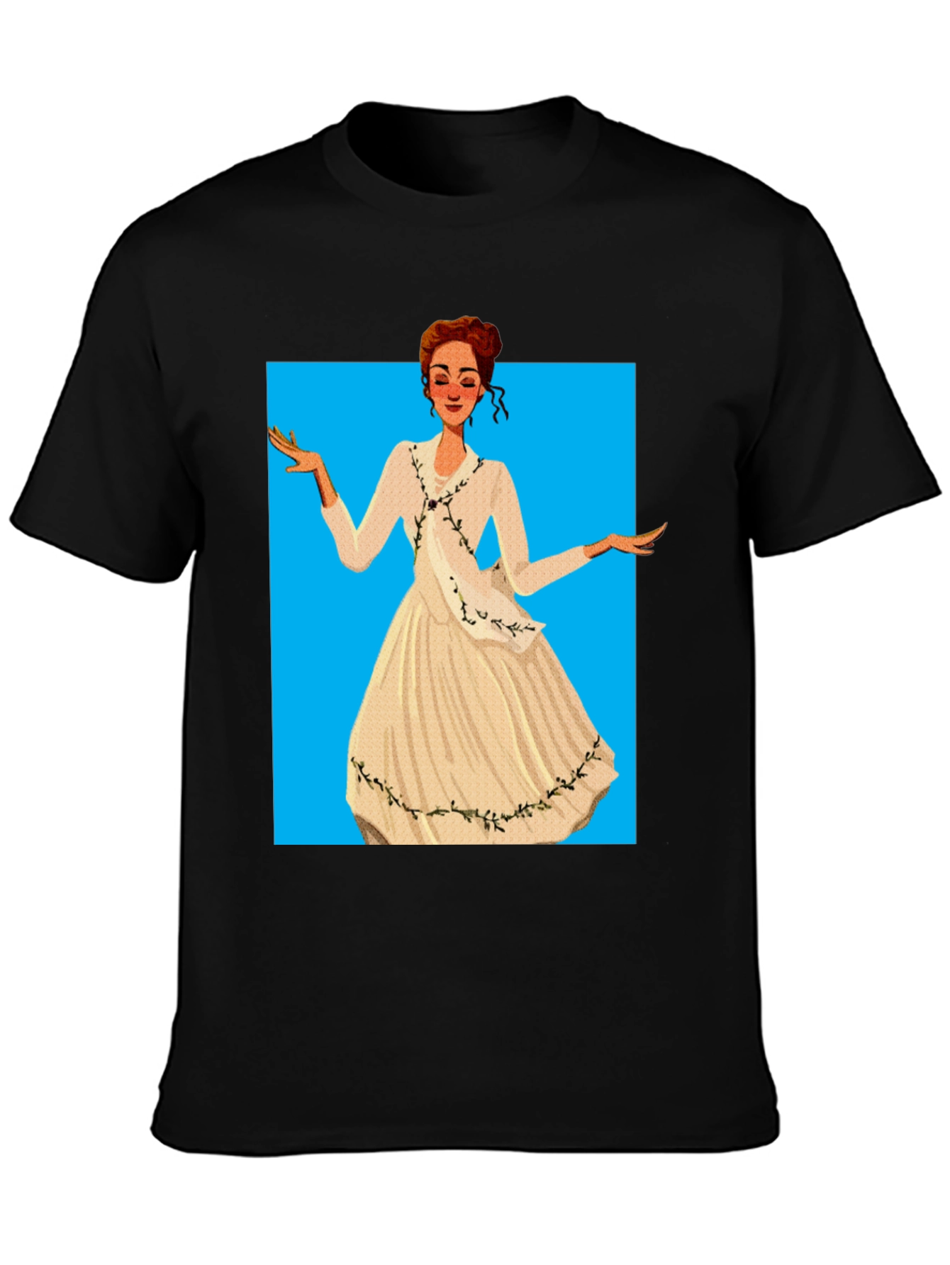 Elegant Woman Cartoon T-Shirt