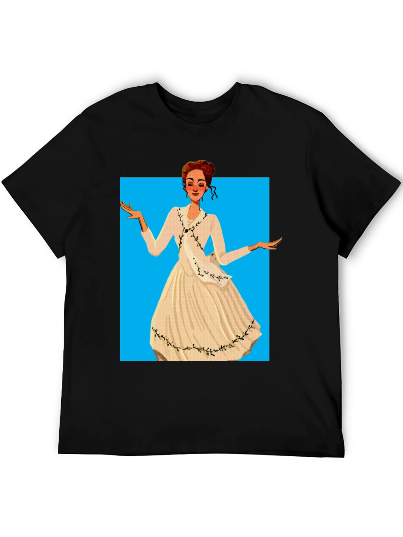 Elegant Woman Cartoon T-Shirt