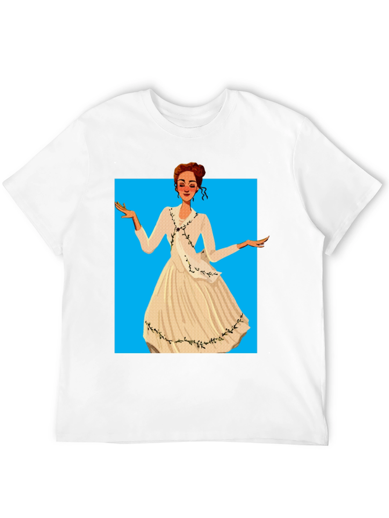 Elegant Woman Cartoon T-Shirt