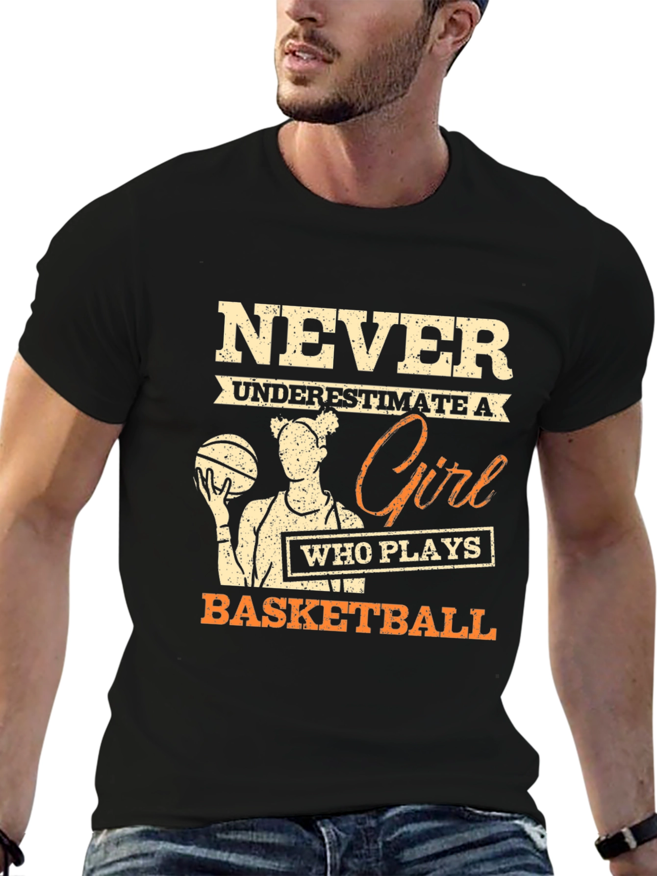 Never Underestimate Basketball Girl T-Shirt