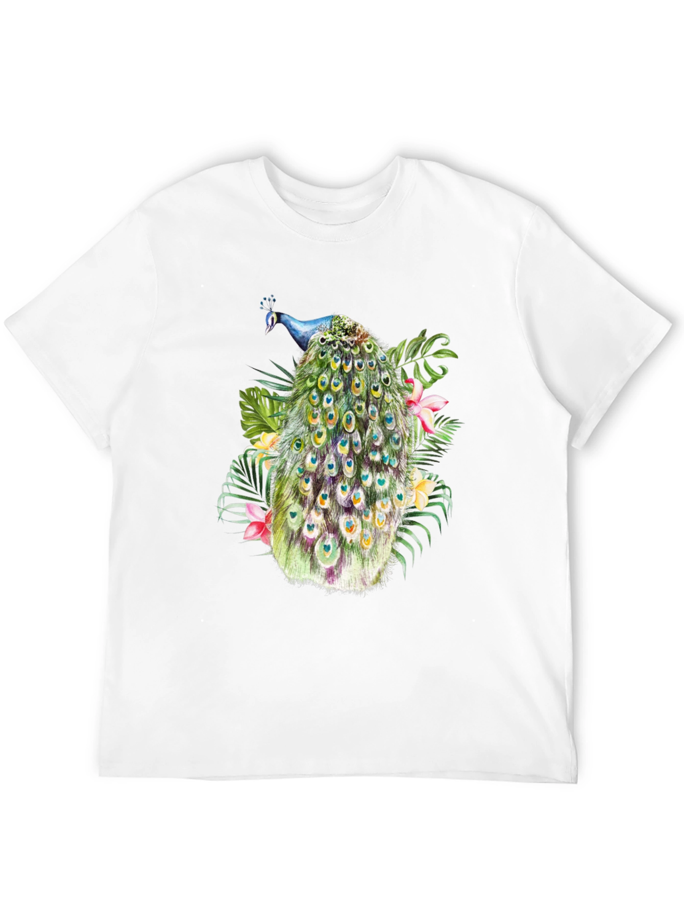 Peacock Graphic Black T-Shirt