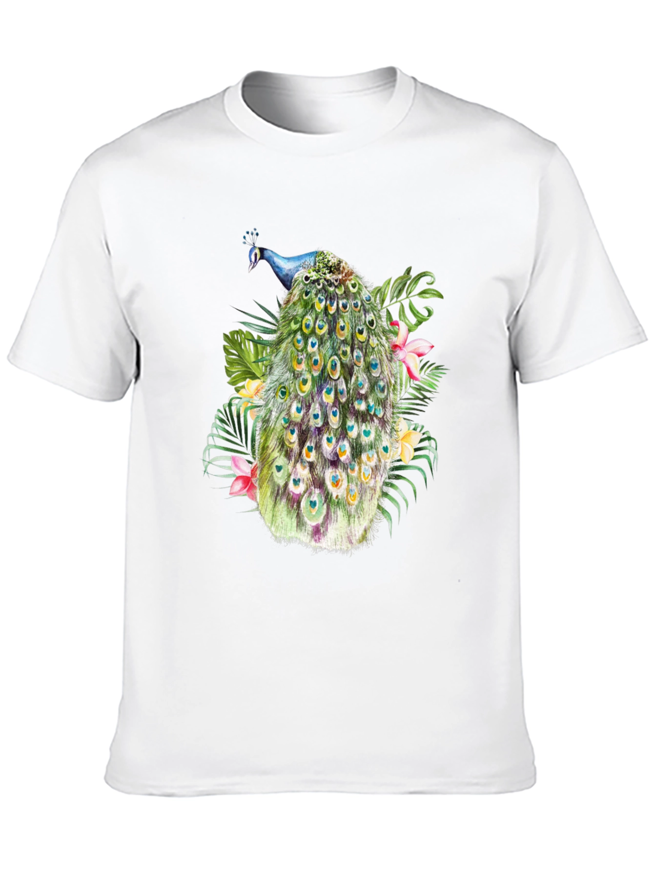 Peacock Graphic Black T-Shirt