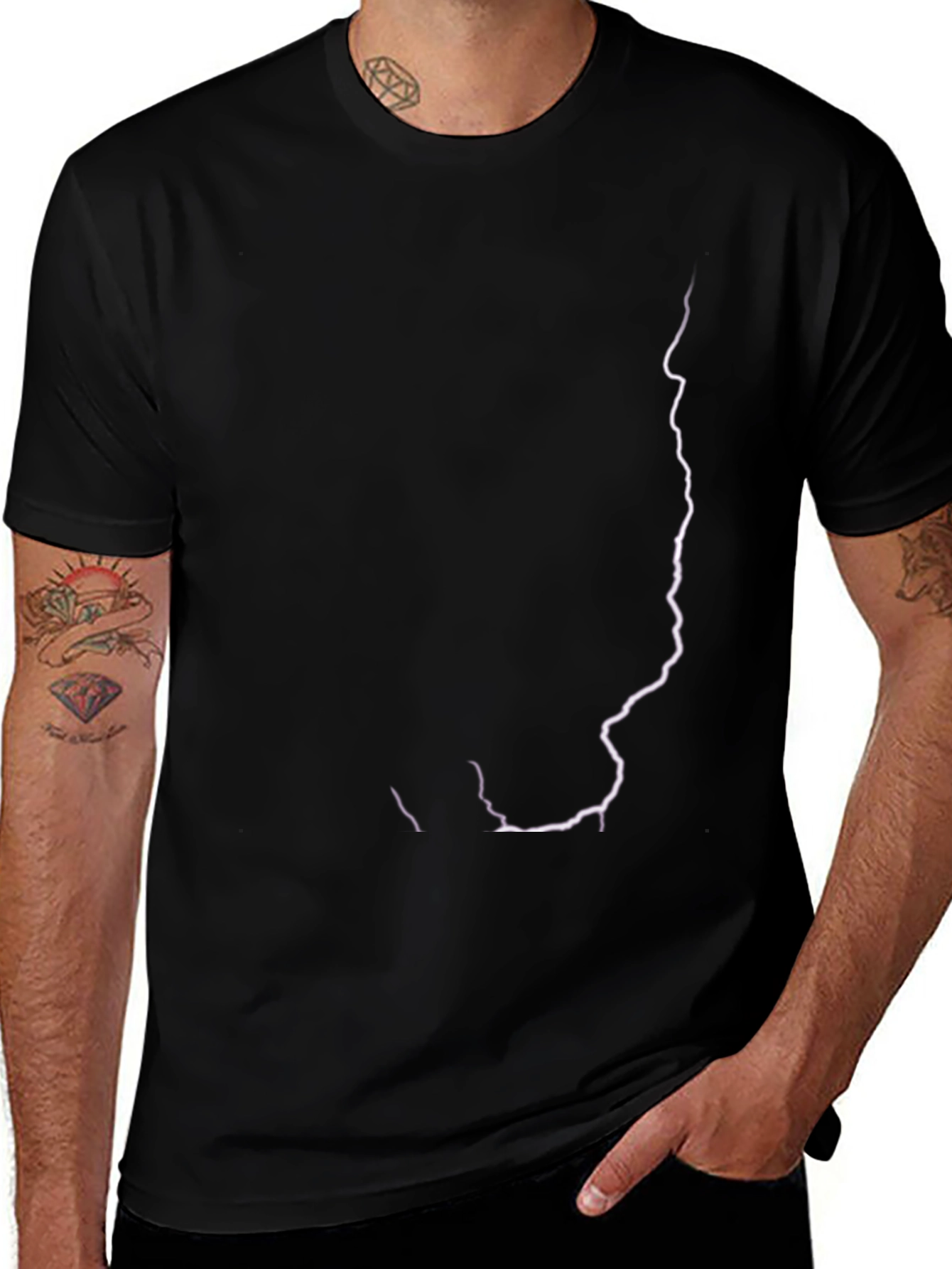 Electric Lightning Bolt Black T-Shirt