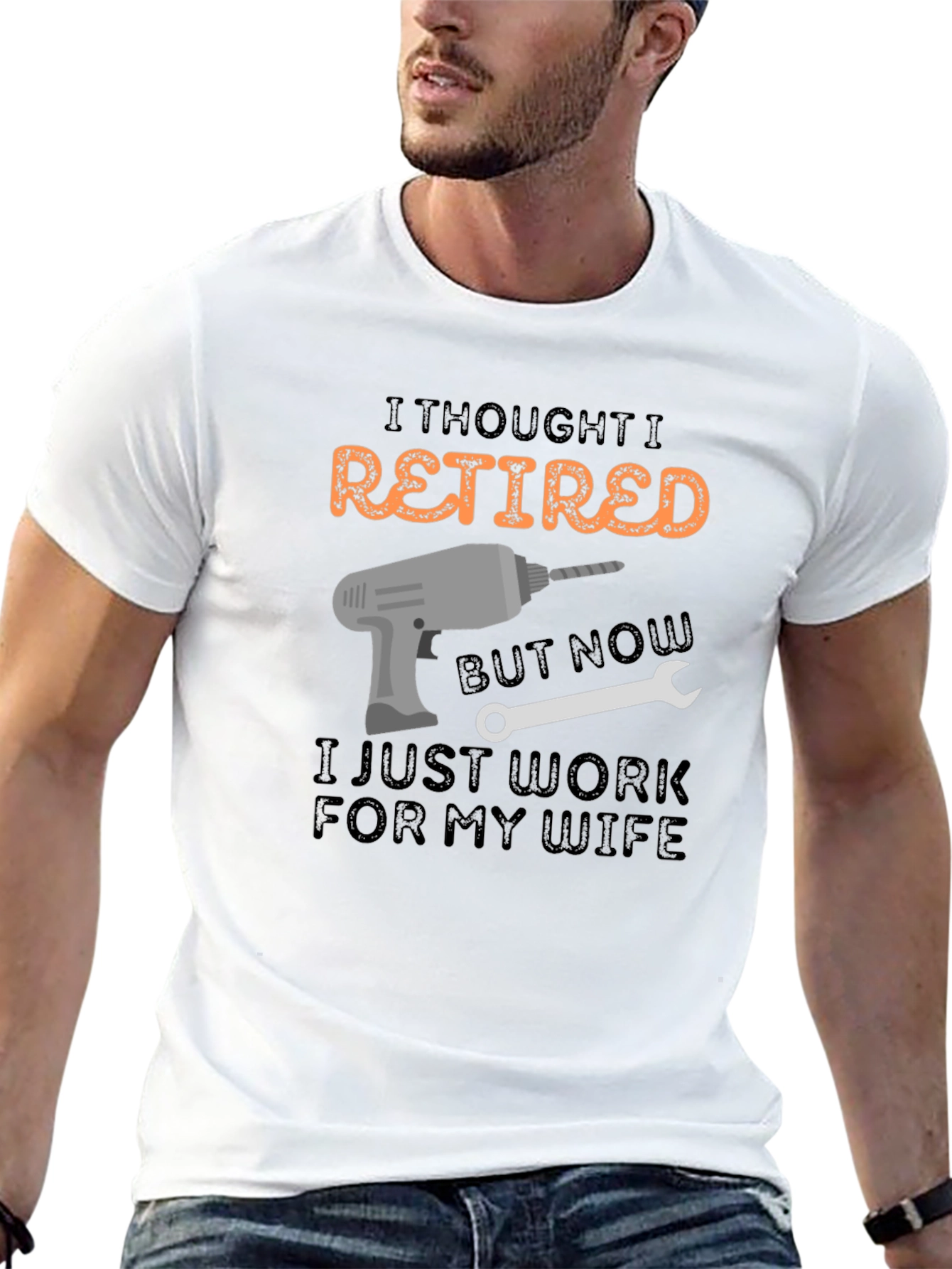 Retired? Funny Mens Black T-Shirt