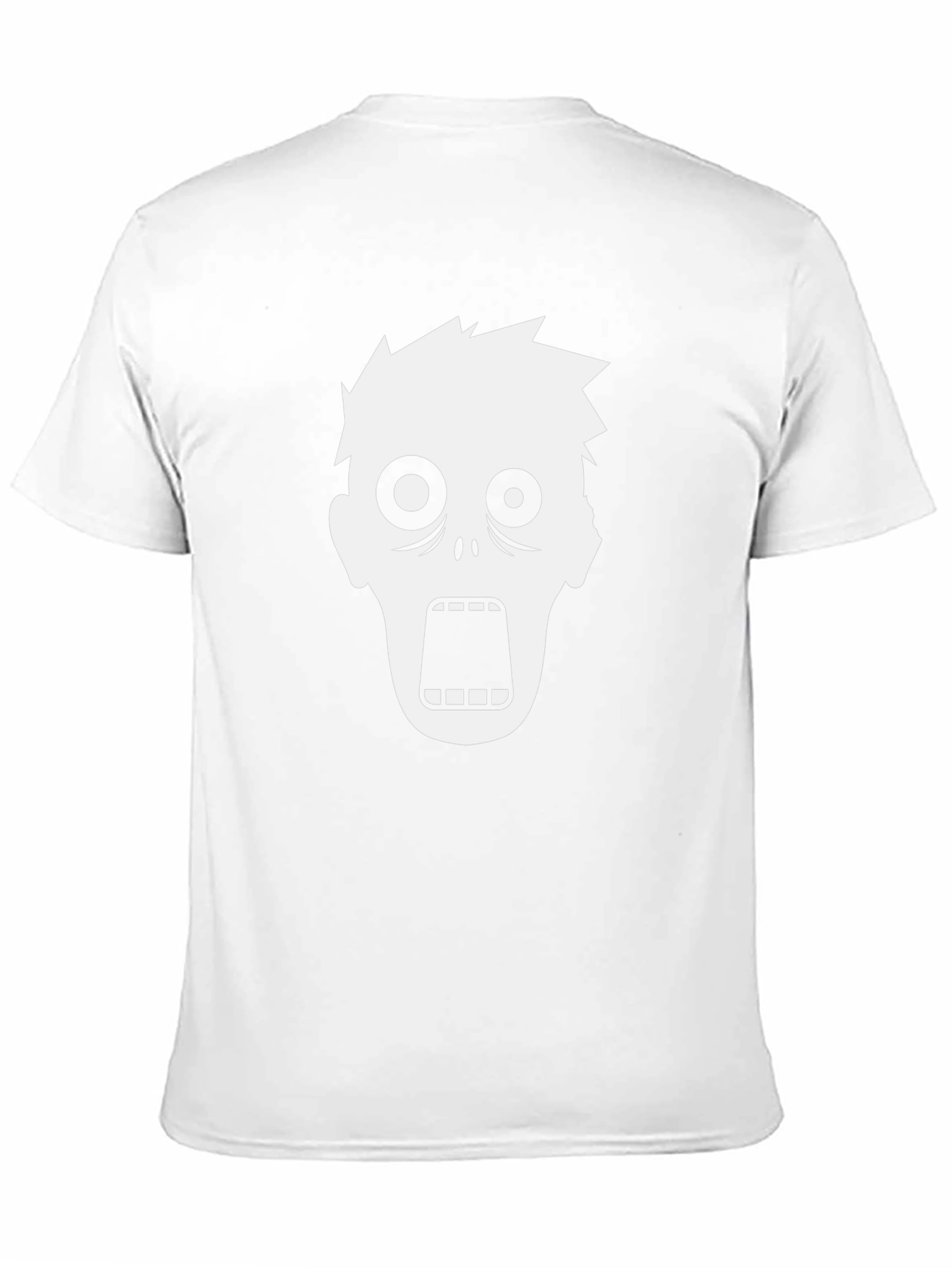 Zombie Face Graphic T-Shirt - Black