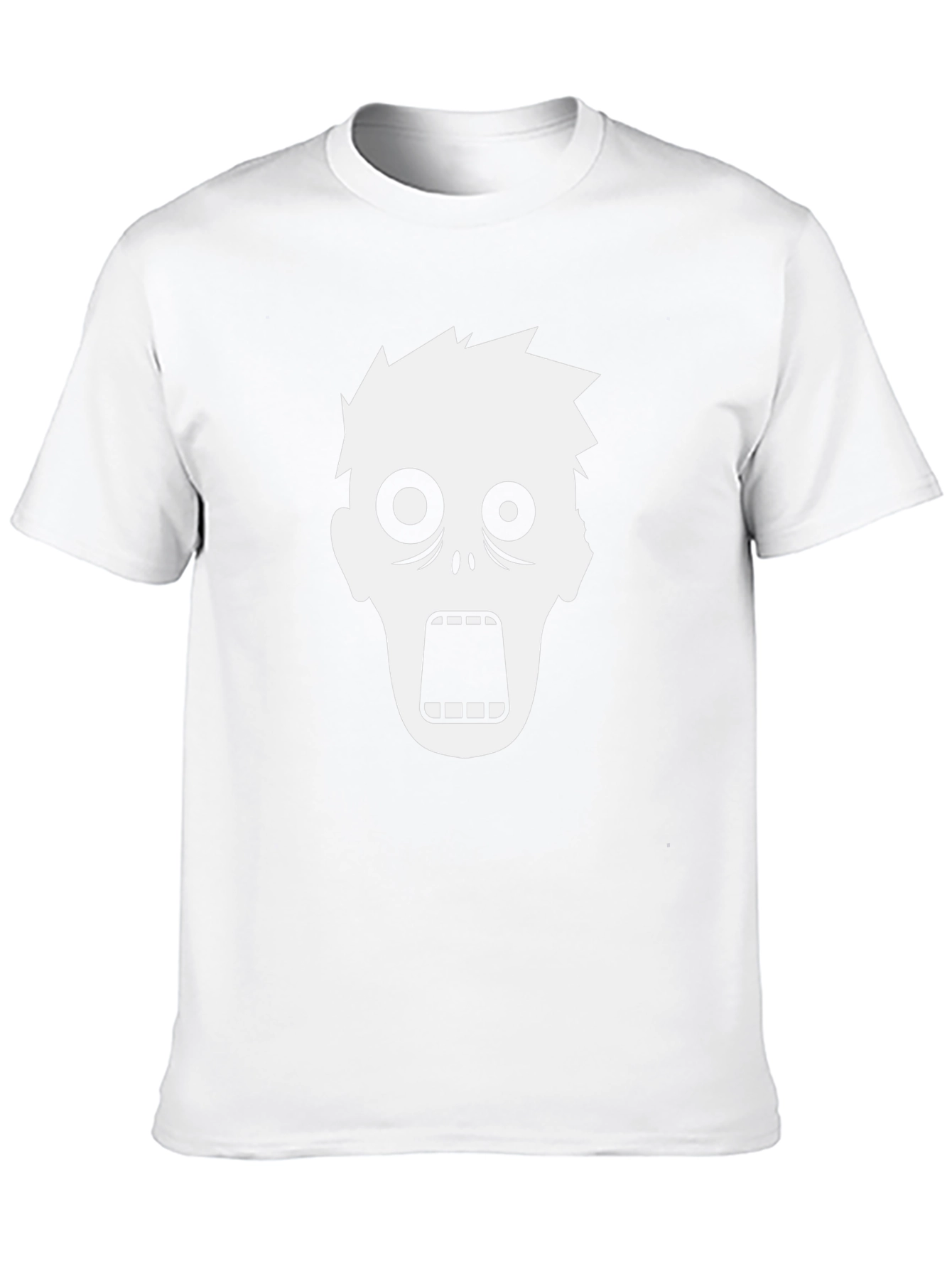 Zombie Face Graphic T-Shirt - Black